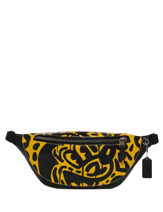 Coach Disney Mickey Mouse X Keith Haring Warren Crossbody Belt Bag - Stylish Unisex Waist Pack for Travel, Concerts & Everyday Use