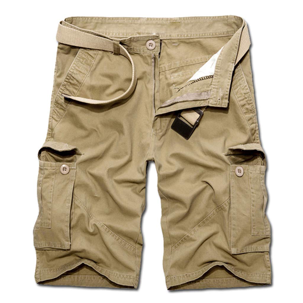 Men's Lightweight Cargo Shorts with Multiple Pockets - Classic Fit Casual Summer Shorts for Outdoor Activities, Hiking, and Travel