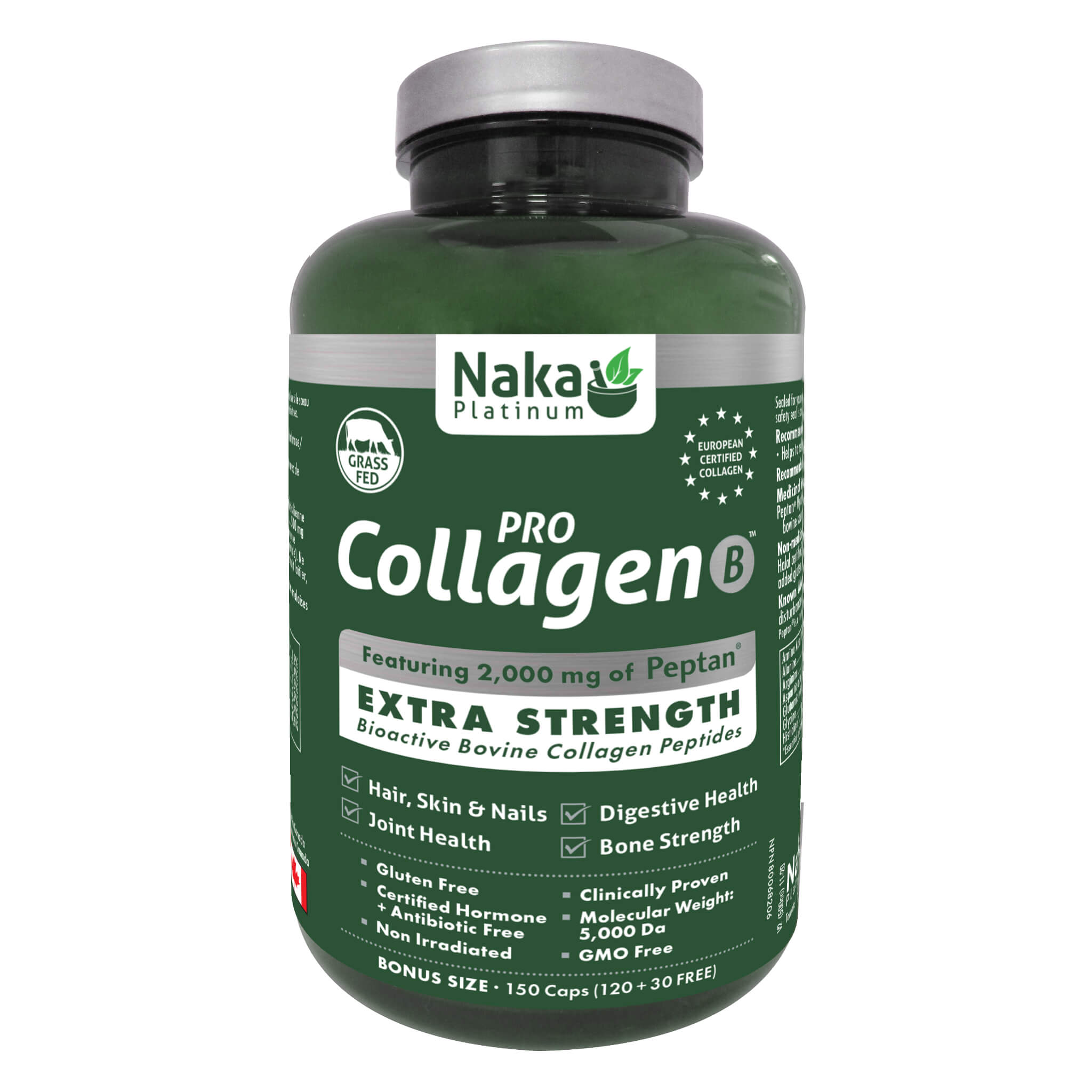 Premium 2000mg Brazilian Bovine Collagen Supplement for Skin, Hair & Joint Health - Anti-Aging & Beauty Boost for Women & Men