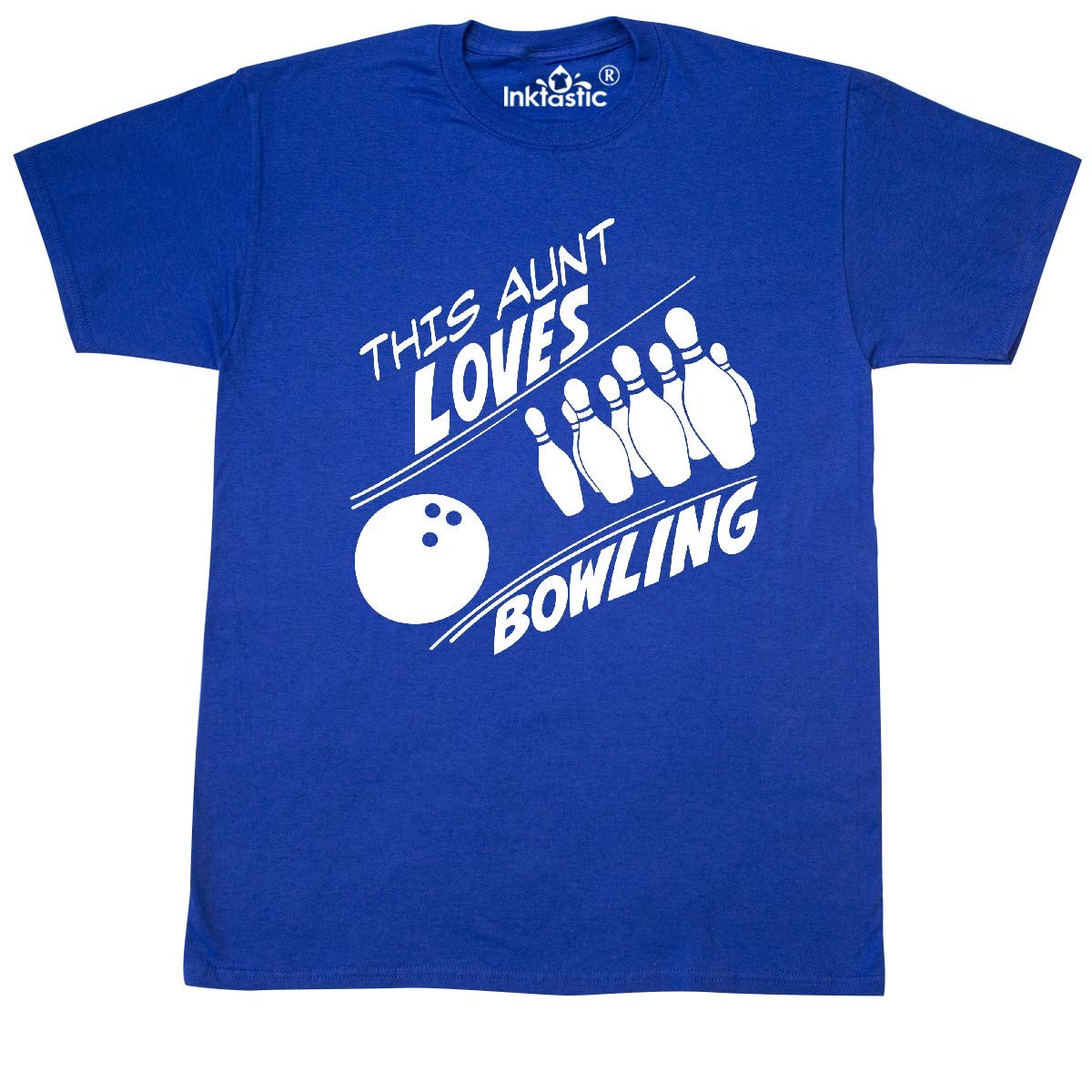Inktastic Funny Bowling Aunt T-Shirt - Perfect Gift for Bowling Enthusiasts & Aunt Lovers | Great for Bowling Parties, Family Gatherings & Casual Wear