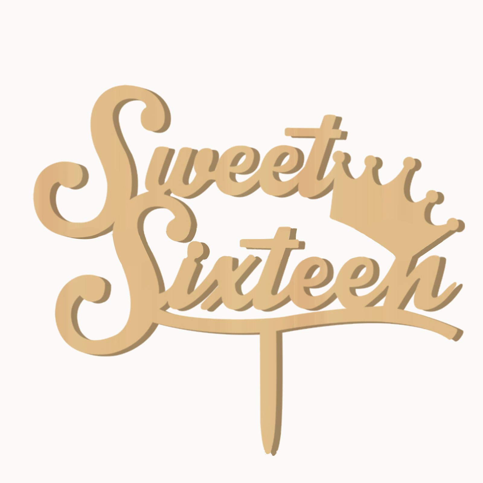 Acrylic Cake Topper - Elegant Birthday Party & Wedding Decoration with Flower Sprinkles | Perfect for Custom Cakes, Cupcakes, and Dessert Displays