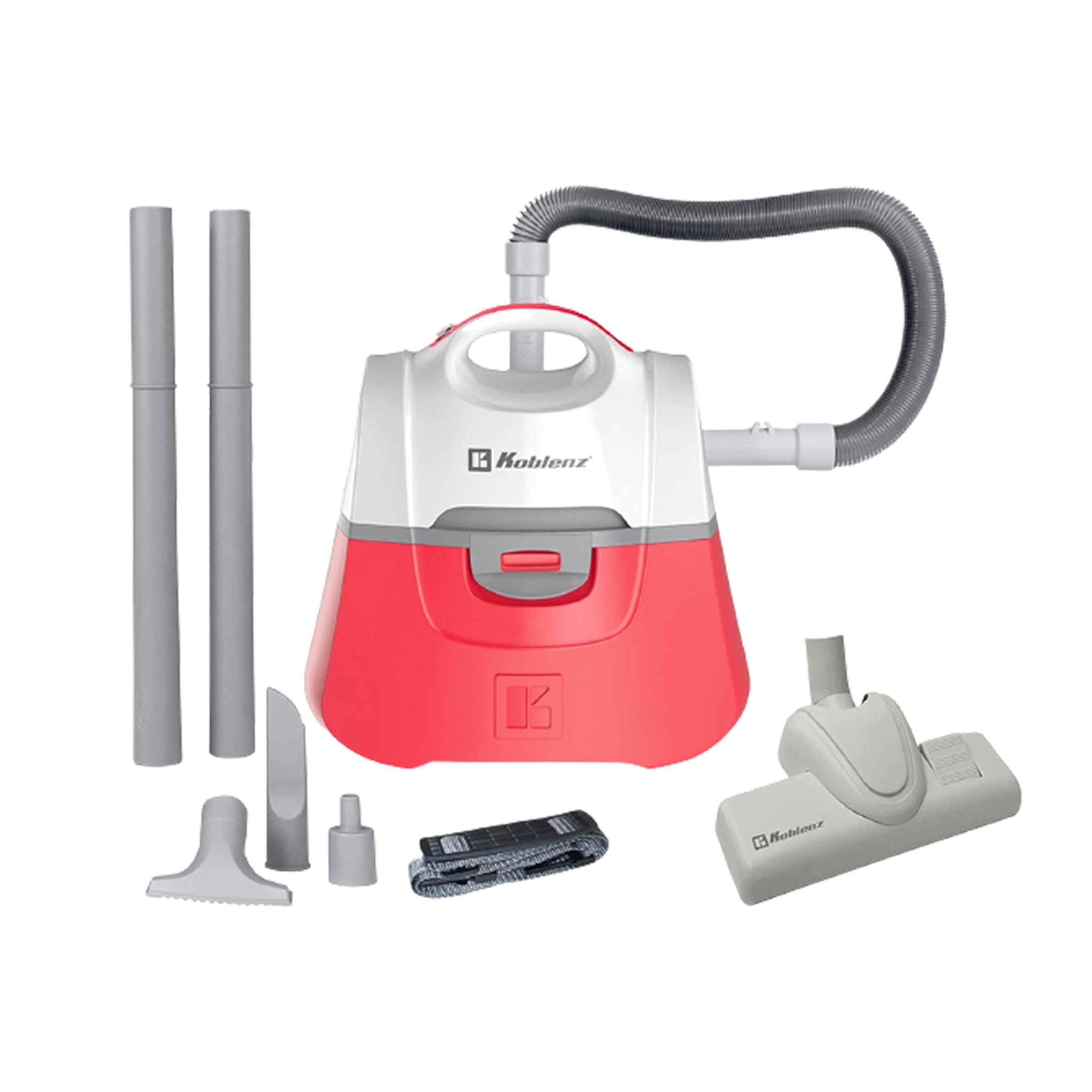 Koblenz PV-525KG5 3.0 Gallon Wet Dry Vacuum Cleaner - 2.0 HP Powerful Suction, Portable Shop Vac with 3-in-1 Function & Accessories (Pink) - Ideal for Home, Garage, Workshop & Car Cleaning