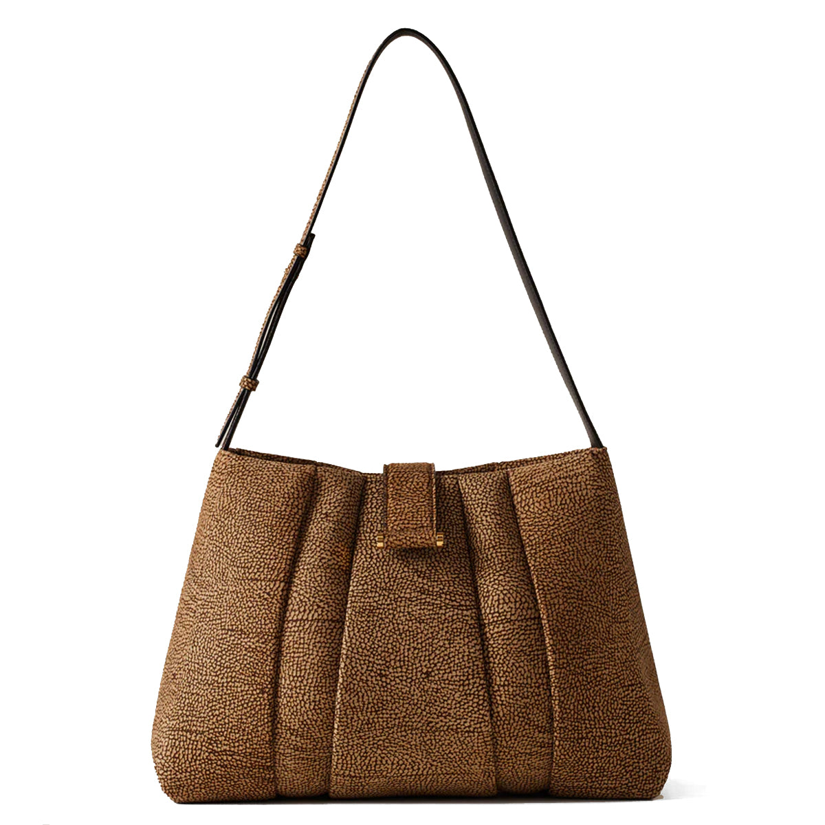 Borbonese L'Eclair OP Naturale Hobo Bag - Stylish Leather Shoulder Bag for Women, Perfect for Work, Travel & Everyday Use