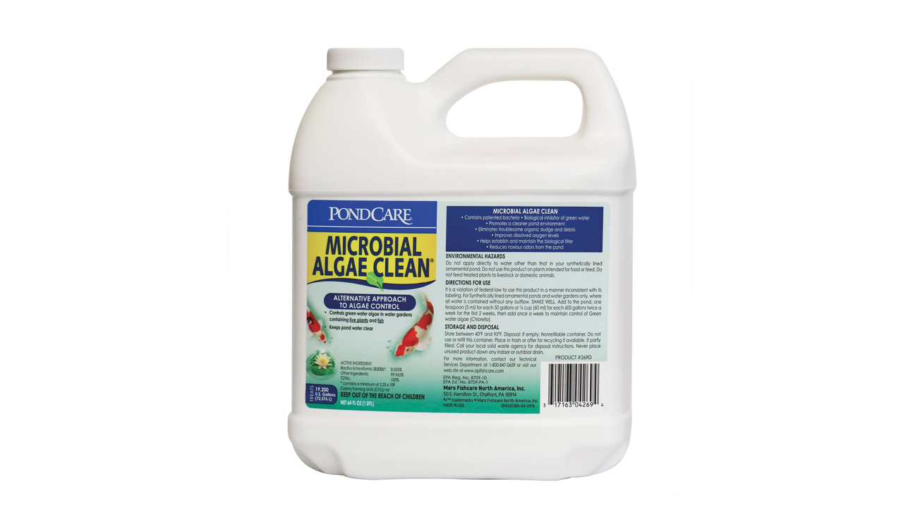 API Pondcare Microbial Algae Clean 1.89L - Natural Pond Water Treatment for Clear Water | Controls Algae Growth in Garden Ponds, Water Features & Outdoor Fountains