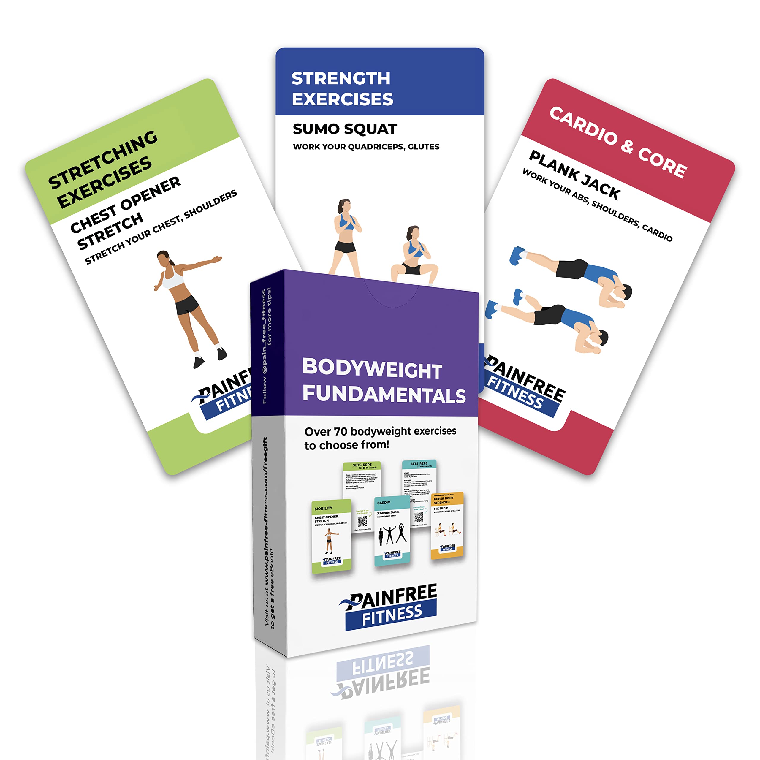 Exercise Flash Cards - Workout Cards Deck for Home & Gym - Fitness Training Cards for Women & Men - Perfect for Yoga, HIIT, and Strength Training Routines