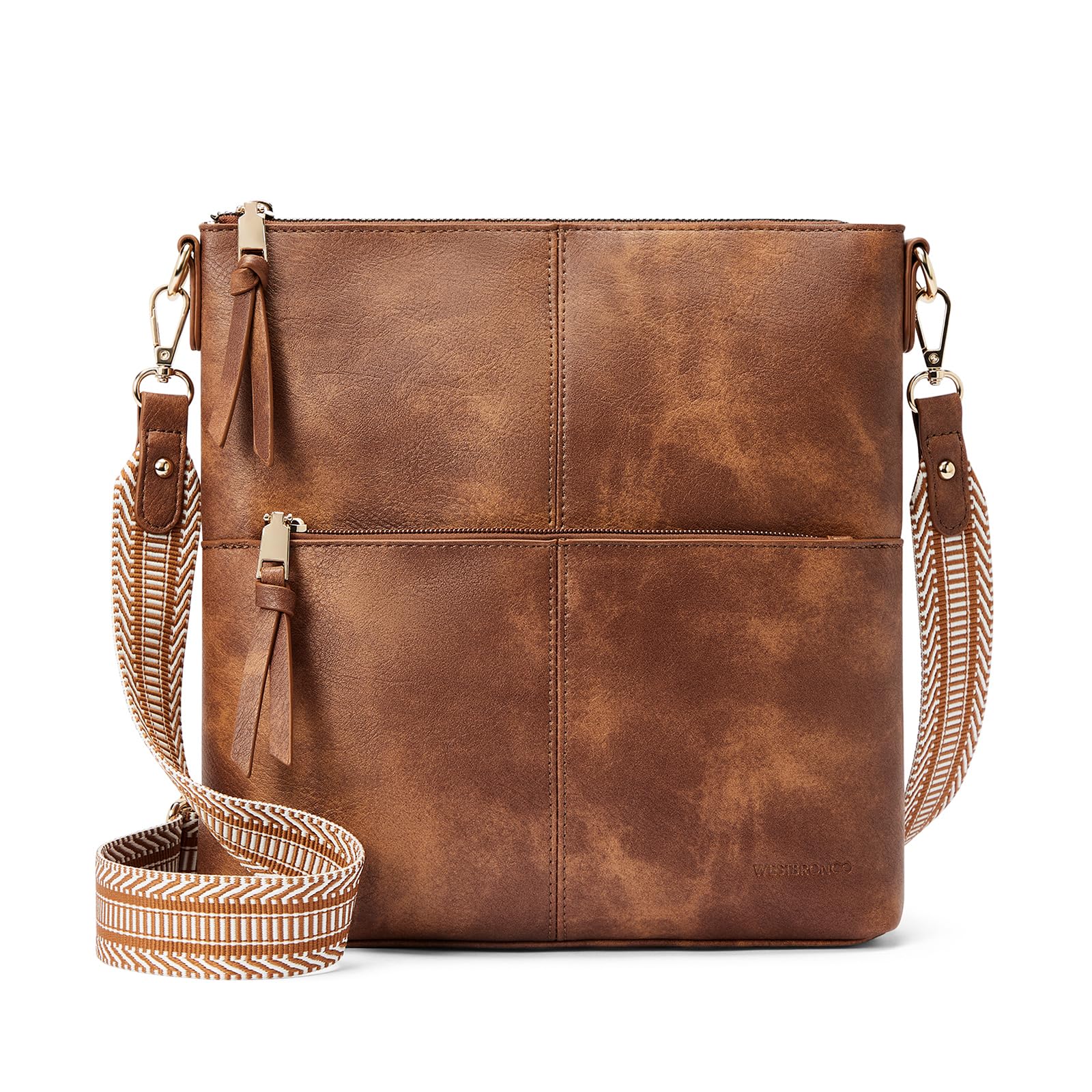 Women's Vegan Leather Crossbody Bag with Guitar Strap - Perfect for Daily Use & Travel