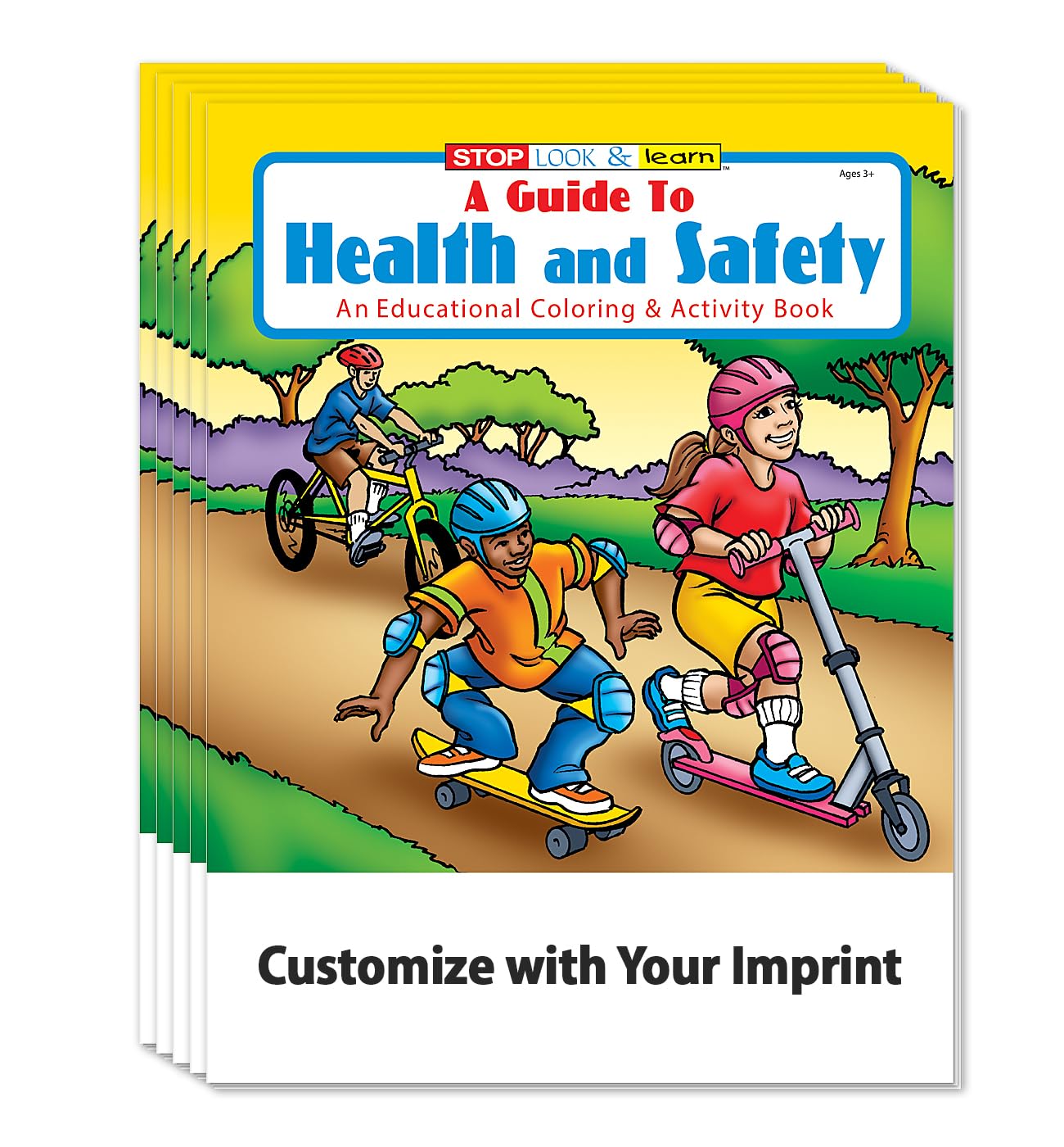 ZOCO Custom Kids Educational Coloring Books - 250 Bulk Pack (No Crayons) | Health & Safety Learning Activities, Fun Puzzles & Games for Children | Perfect for Schools, Daycares & Healthcare Programs