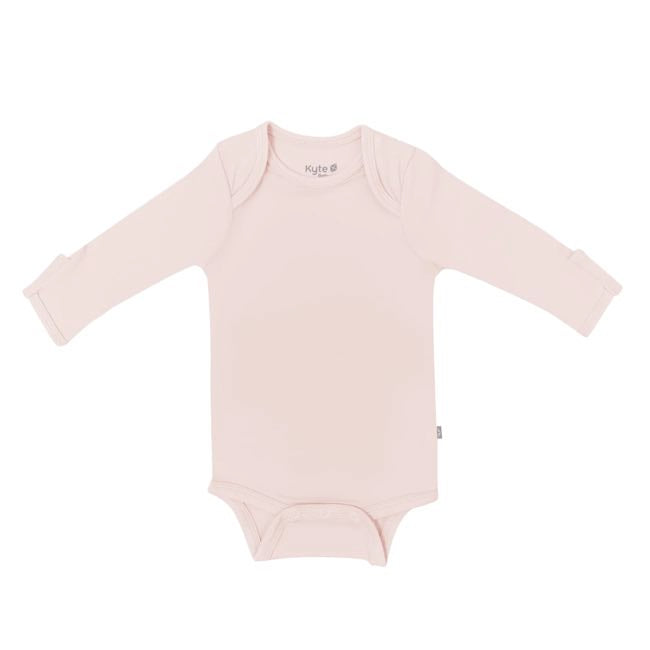 Kyte Baby Organic Cotton Long Sleeve Bodysuit - Soft Blush Pink Onesie for Newborns & Infants | Perfect for Everyday Wear, Photo Shoots & Gift Giving