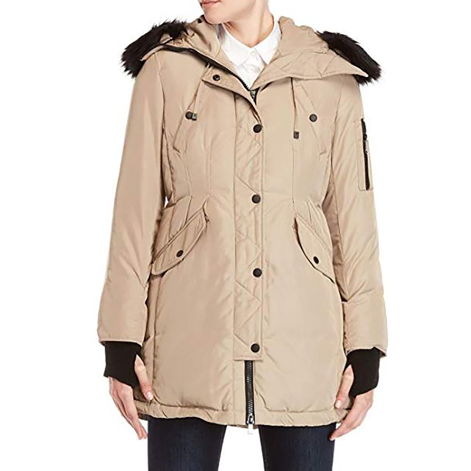 BCBGeneration Women's Puffer Coat - Winter Warm Quilted Jacket with Hood, Lightweight Water-Resistant Outerwear for Cold Weather - Perfect for Snow, Skiing & Daily Commute