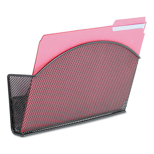 Magnetic Mesh File Organizer - Metal Wire Mesh Pocket Panel for Office, Home, and School Use - Perfect for Documents, Notes, and Office Supplies Storage