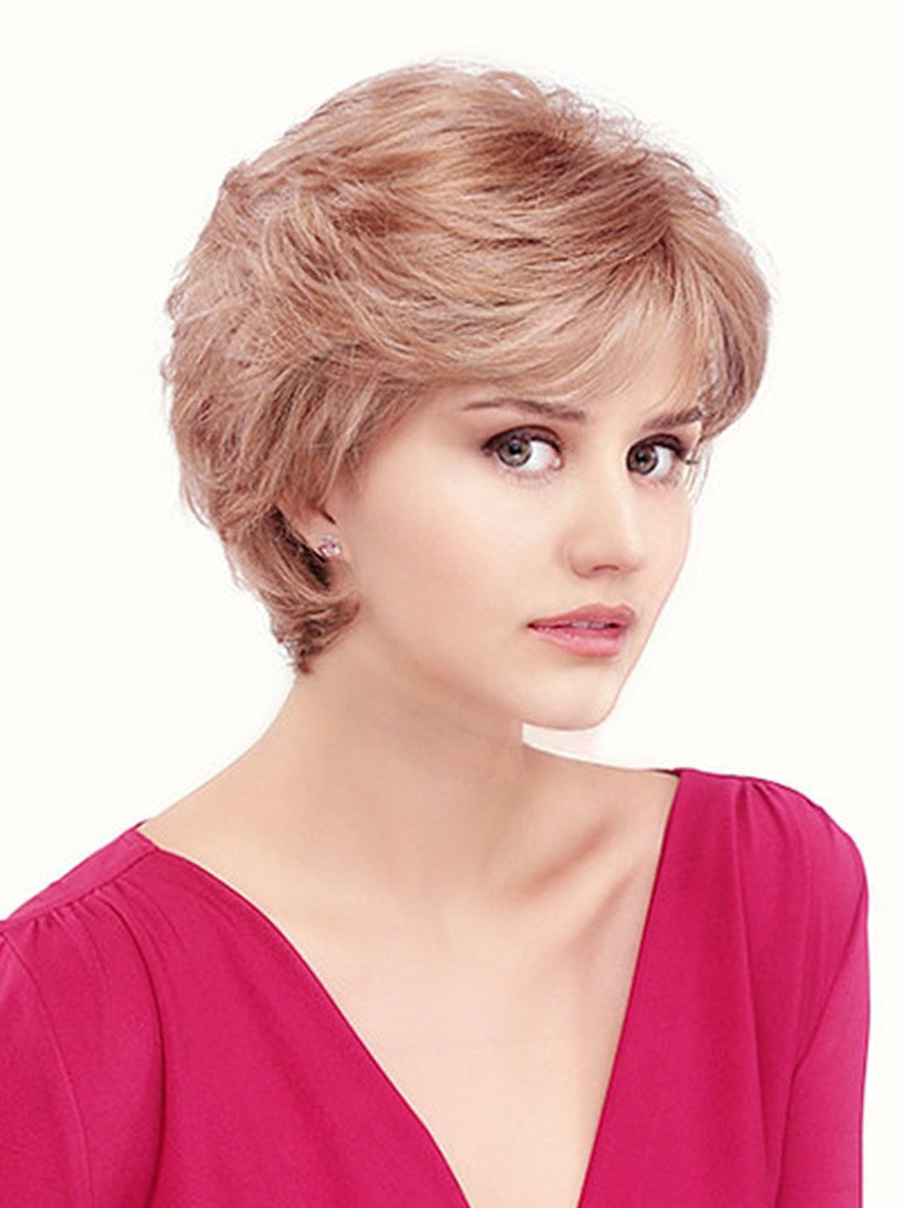 April Synthetic Wig with Mono Top - Soft & Natural Looking Hairpiece for Women - Perfect for Daily Wear, Cosplay, and Special Occasions