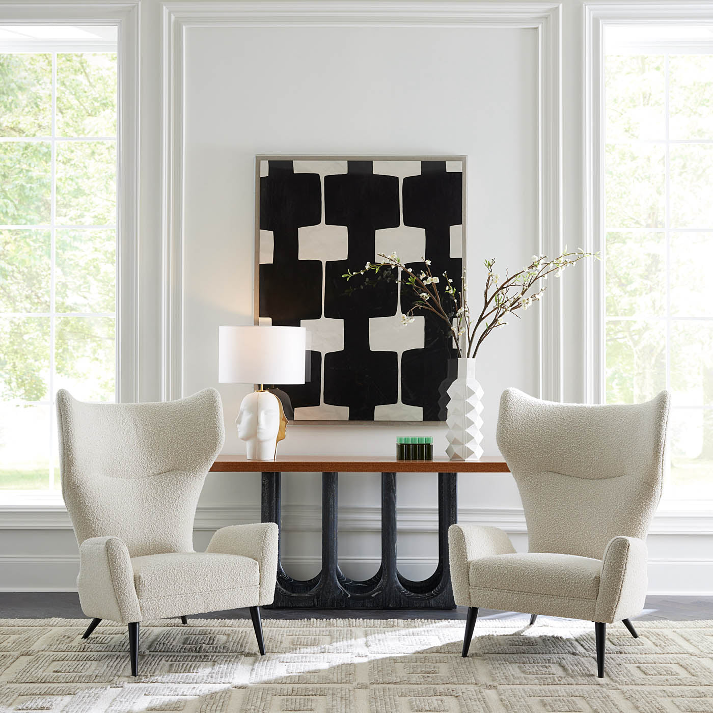 Paule Marrot Black and White Abstract Art Print - Modern Wall Decor for Living Room, Bedroom & Office