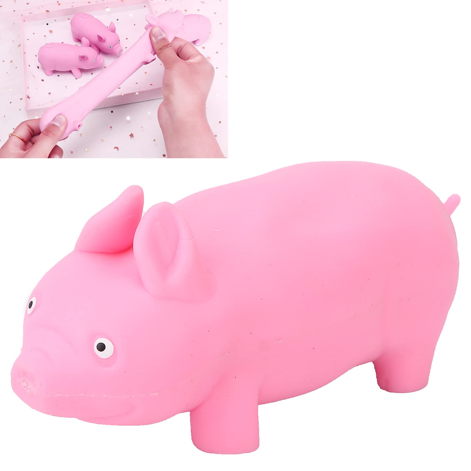**Pink Pig Stress Relief Toy - Squeeze & Fidget Sensory Toy for Anxiety Relief, Hand Grip Strengthener - Perfect for Office, School, Travel & ADHD Focus**
