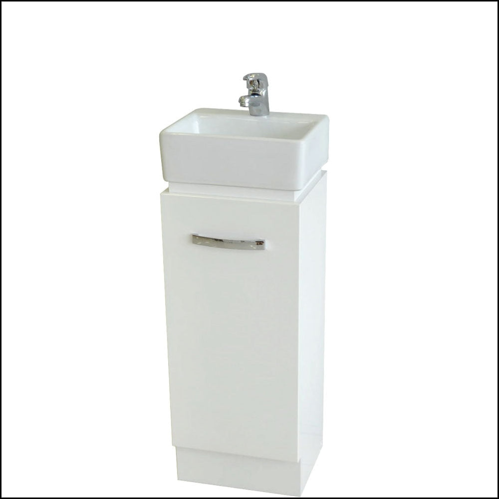 Fienza APOLLO MINI 33cm White Bathroom Vanity Unit with Sink - Perfect for Small Bathrooms & Powder Rooms
