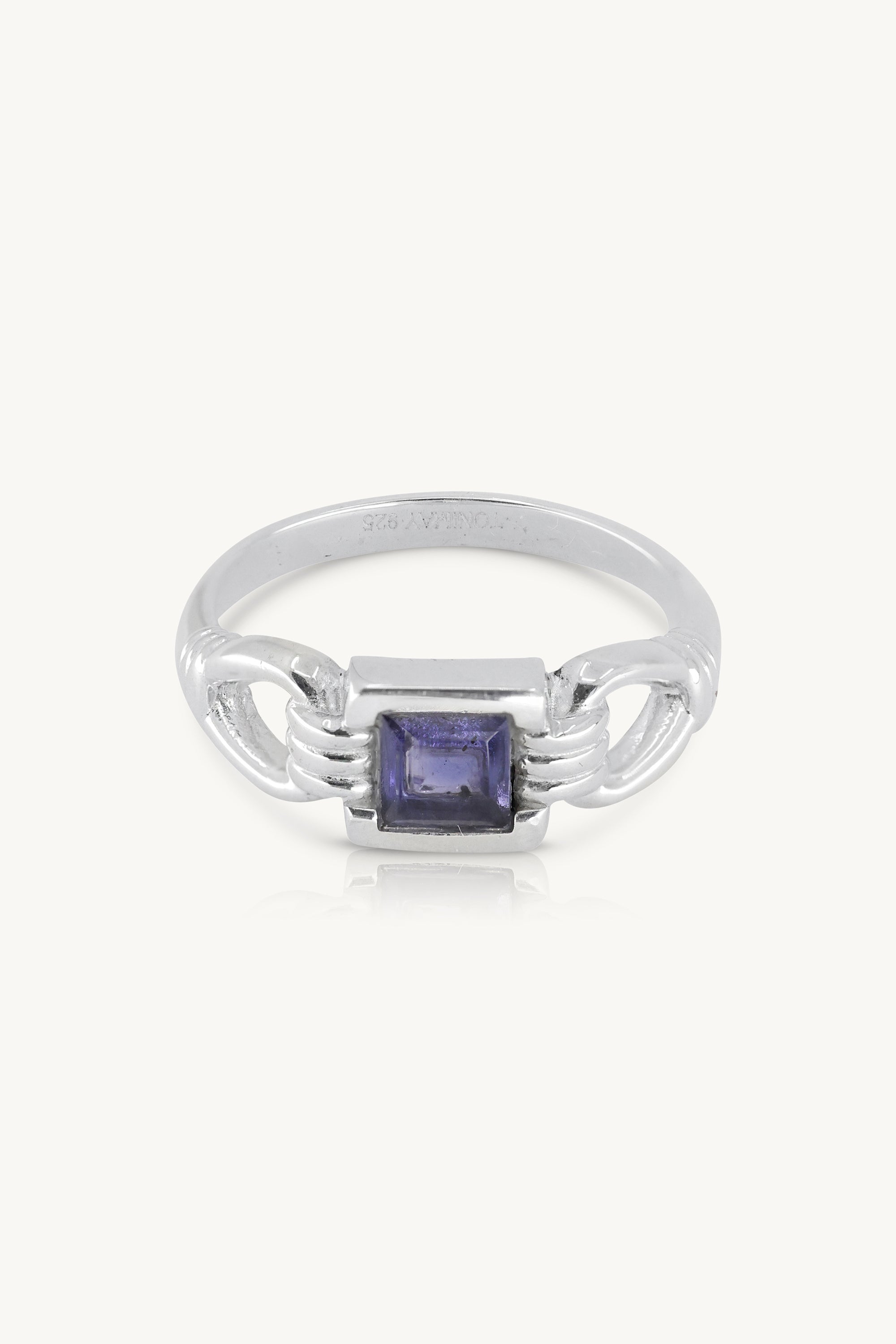 Freya Iolite Silver Ring for Women - Elegant Sterling Silver Jewelry with Genuine Iolite Gemstone - Perfect for Gifts, Weddings & Everyday Wear