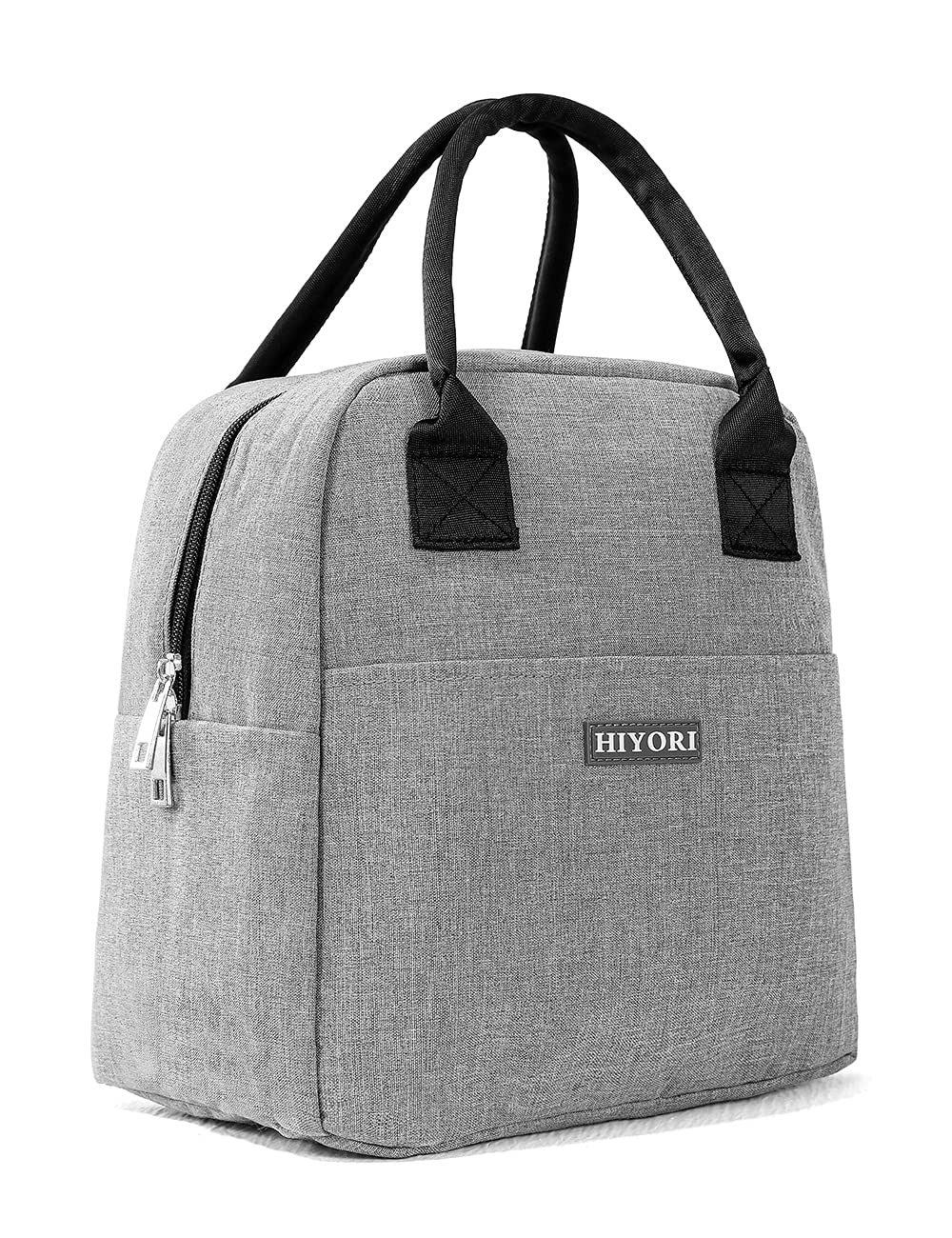 HIYORI Reusable Insulated Lunch Bag for Women - Leakproof Cooler Lunch Box, Tote Bag for Work, School, Picnic & Sports - Gray (Perfect for Office, Outdoor Activities & Daily Commute)