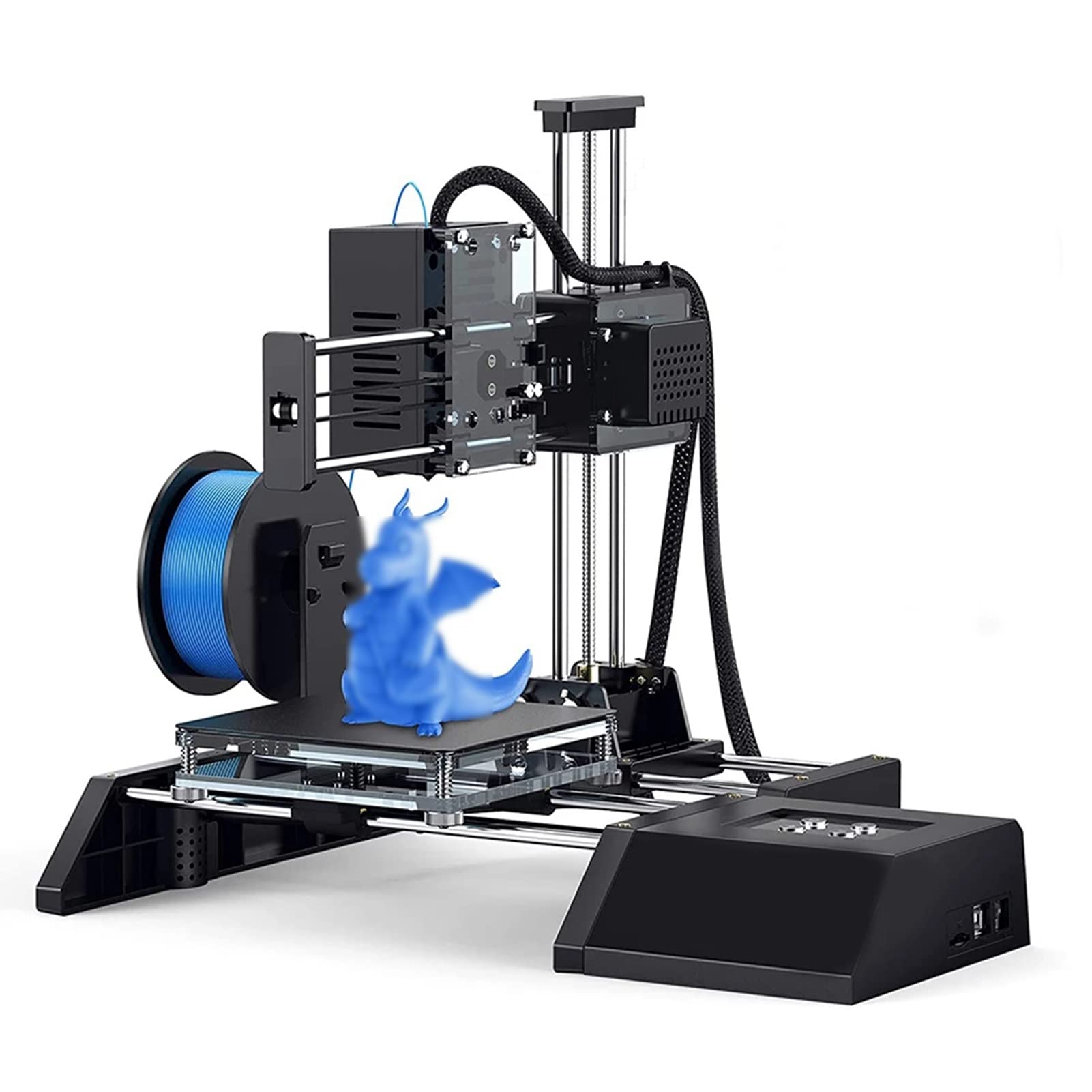 XXG-GAME Mini Desktop 3D Printer with Laser Engraving - High Precision 2-in-1 DIY 3D Printing Kit, Touch Screen Control, Perfect for Model Building, Toy Making & Home DIY Projects (Black)