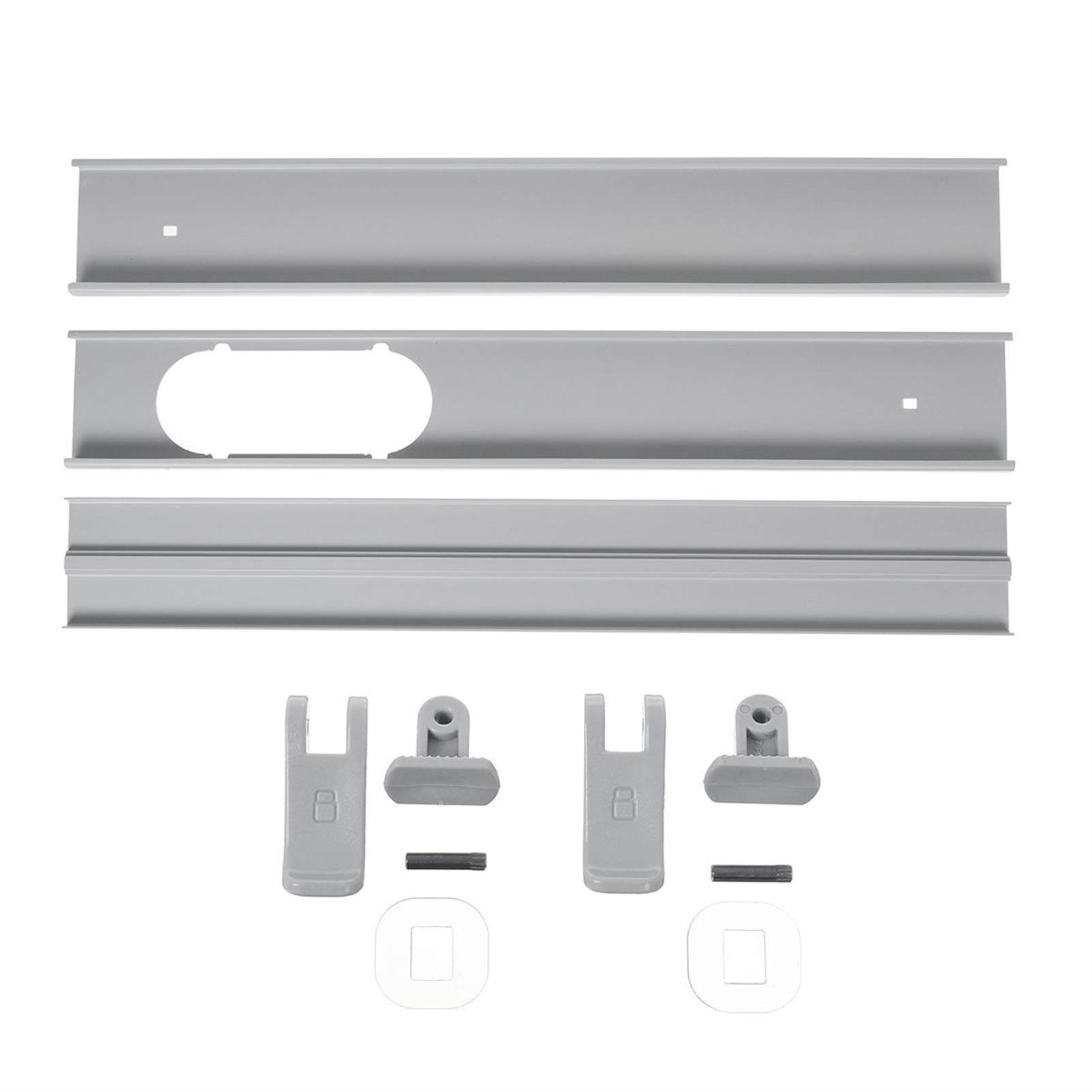 RKRLJX Adjustable Window Air Conditioner Seal Kit - 130/190cm Auto Lock Exhaust Vent Pipe Hose for Portable AC Units (3Pcs 190cm Plates) - Perfect for Home, Office & RV Cooling Solutions
