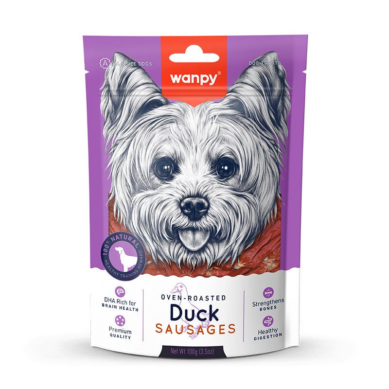 Wanpy Oven Roasted Dog Jerky Treats 100g - 6 Flavor Varieties for Small & Large Dogs | Natural Protein Snacks for Training & Rewards