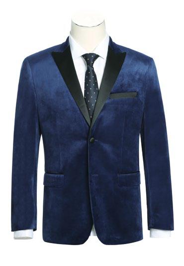 Alessandro Vitello by Renoir Blue Slim Fit Stretch Tuxedo Blazer 290 7 | Premium Men's Formal Jacket for Weddings, Business Meetings & Special Events
