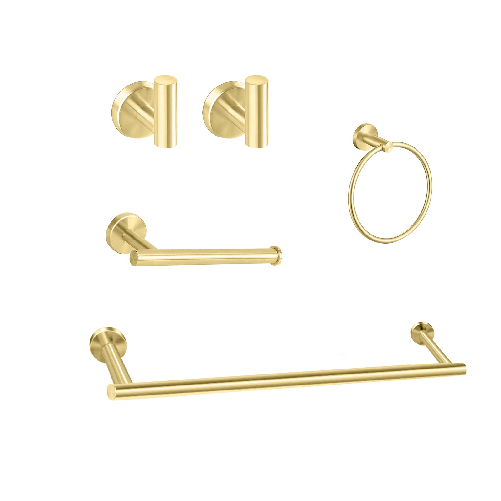 Premium Cilee 5-Piece Gold Bathroom Accessory Set - 24