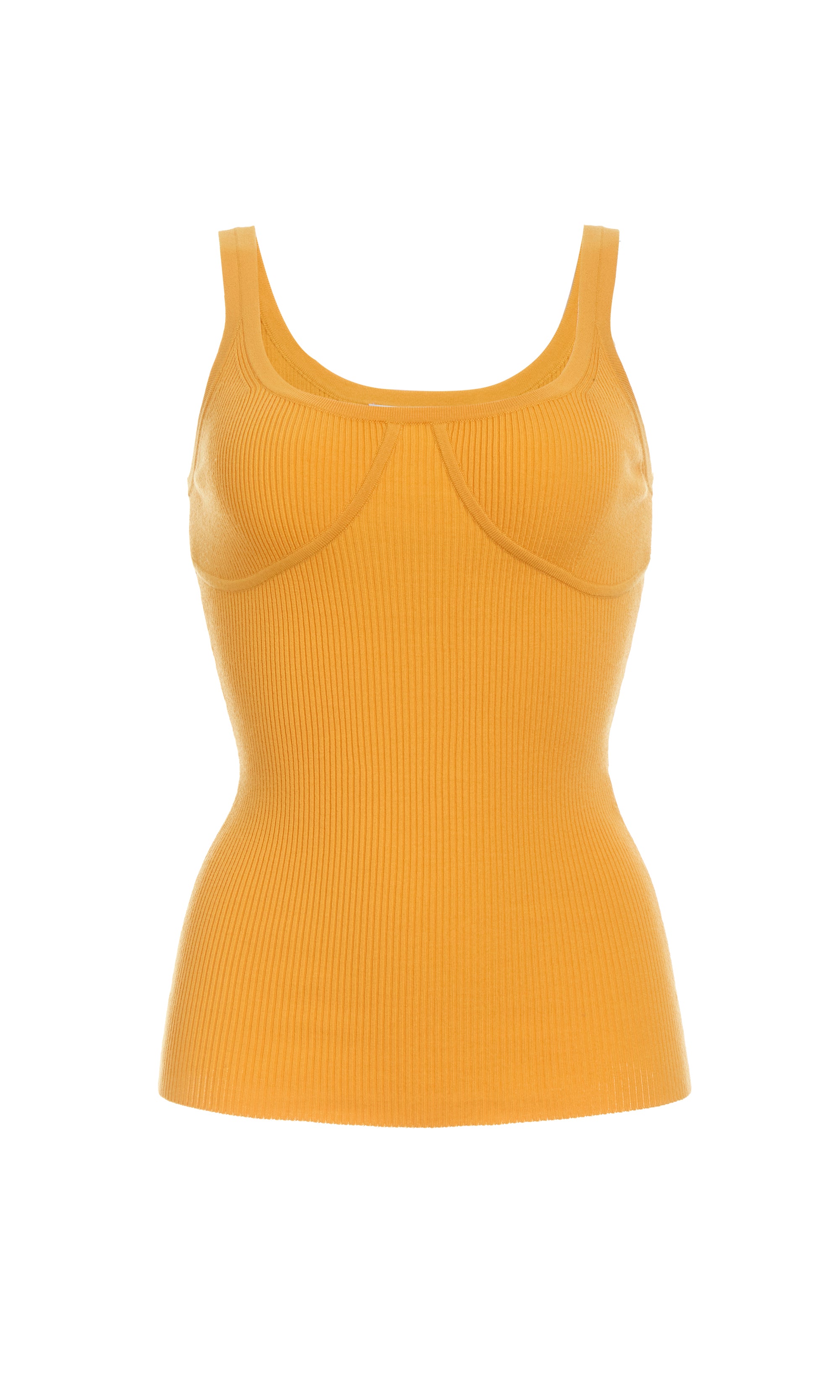 Yellow Merino Wool Aurora Knit Tank Top for Women - Soft, Breathable & Comfortable Summer Wear for Casual Outings & Beach Vacations