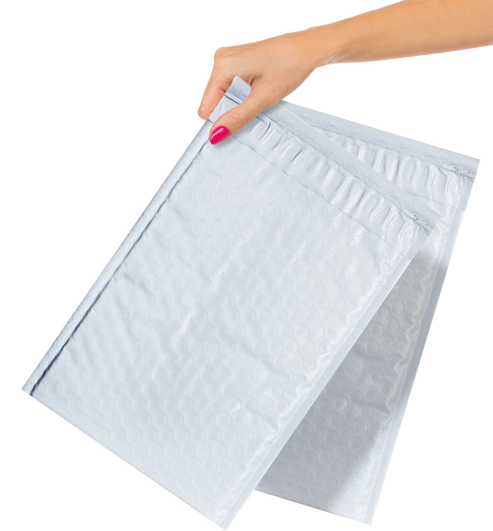 ABC 100-Pack White Poly Bubble Mailers 8.5