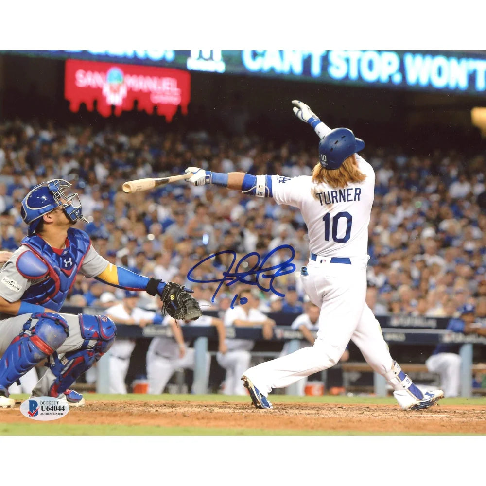Justin Turner Autographed 8x10 Photo - Los Angeles Dodgers BAS COA - Hand Signed Memorabilia for Sports Fans & Collectors - Perfect for Display in Home, Office, or Man Cave