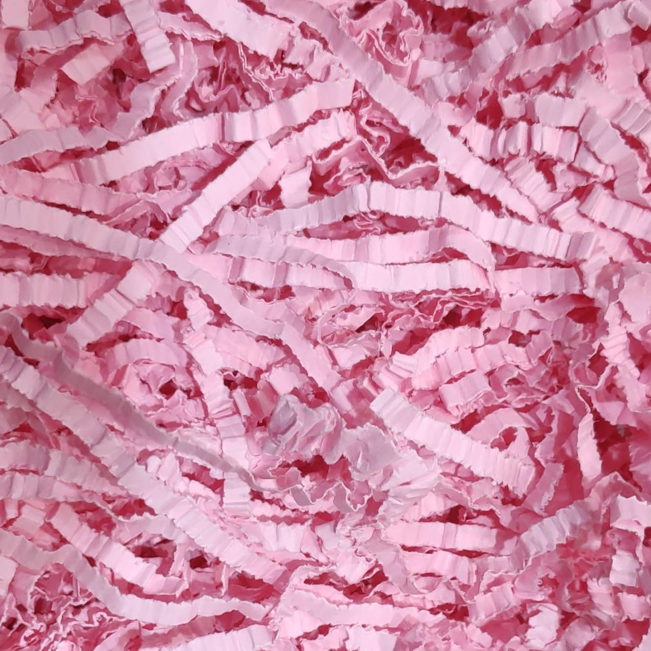 JK Gold & Pink Crinkled Shredded Paper Grass Confetti - 1 Pack (159 Pieces) for Gift Basket Filling, Hamper Decor, Party Box Packing, DIY Crafts, Wedding & Baby Shower Decorations - Raffia Crinkle Paper Strips for Festive Events & Home Decoration