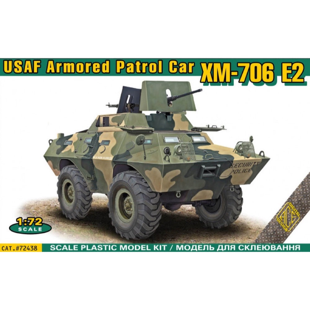 Ace Models 72438 1/72 Scale V-100 (XM 706 E2) Armored Patrol Car Military Vehicle Model Kit - Perfect for Collectors, Wargaming & Diorama Scenes