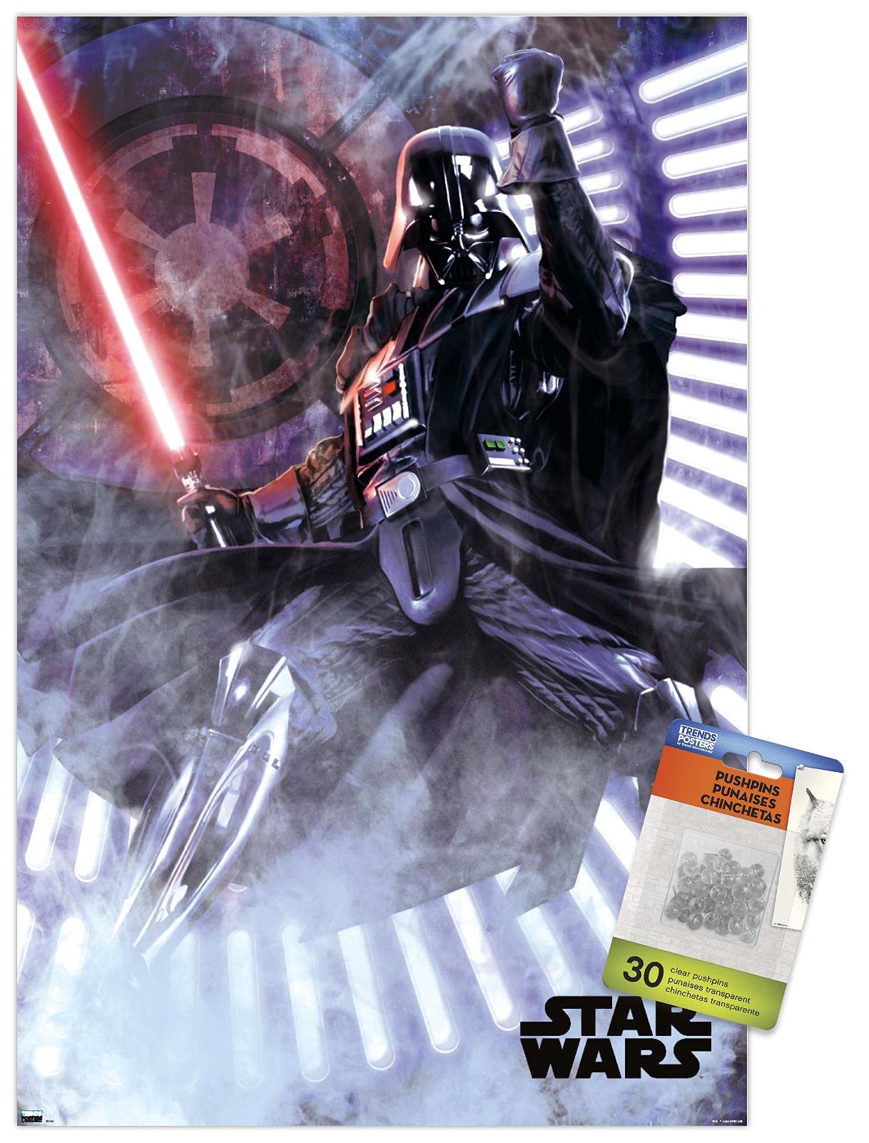 Star Wars: A New Hope - Darth Vader Wall Poster with Push Pins | Premium Movie Decor for Bedroom, Office & Game Room | Perfect Gift for Fans