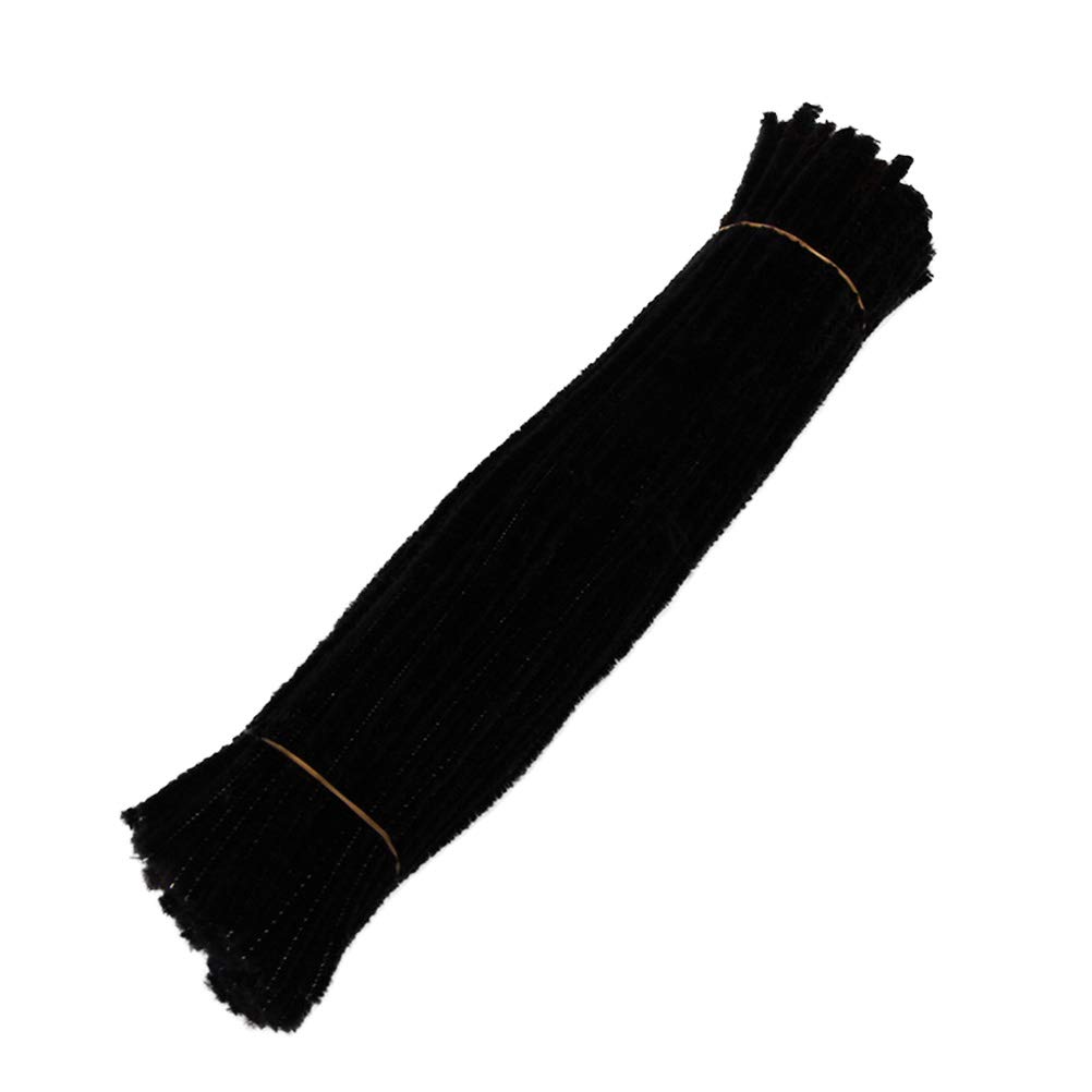 SUPVOX 400pcs Black Chenille Stems Pipe Cleaners for DIY Craft Projects, Christmas Tree Decorations, Holiday Ornaments & Kids Art Supplies