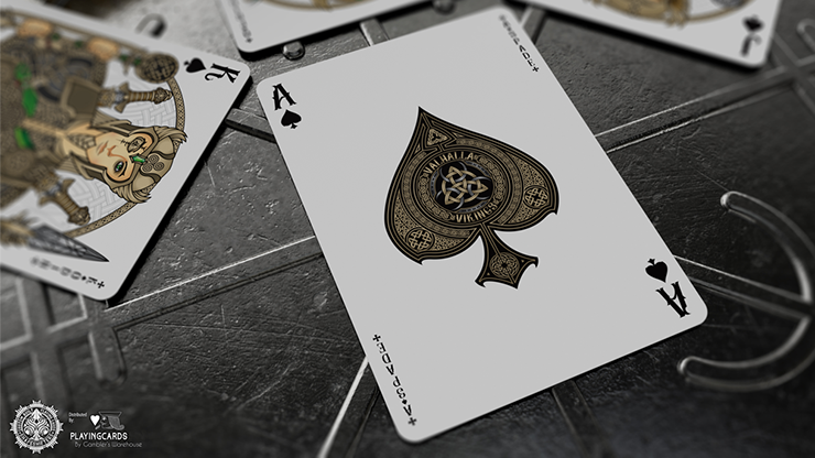 Valhalla Viking Playing Cards - Premium Gilded Emerald Deck for Poker, Magic Tricks & Collectors | Perfect for Game Nights, Gifts & Cardistry
