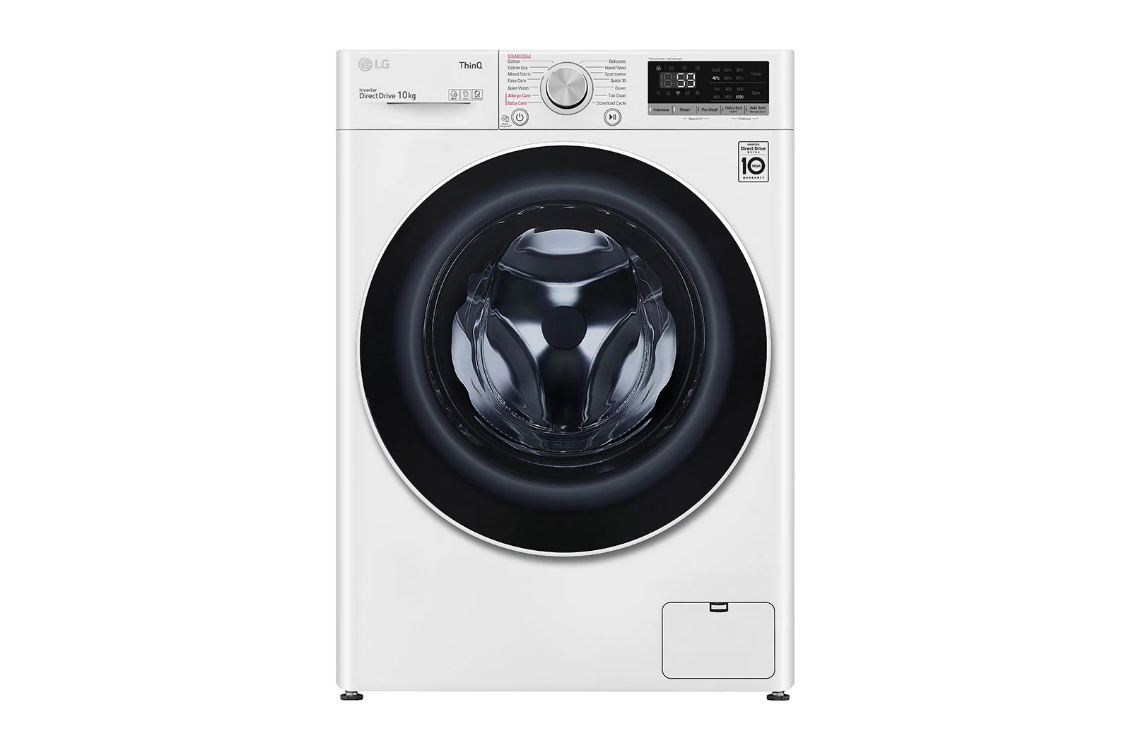 LG 10kg Front Load Washing Machine with Steam WV5 1410W - Energy Efficient Smart Washer for Large Families, Perfect for Laundry Rooms & Apartments