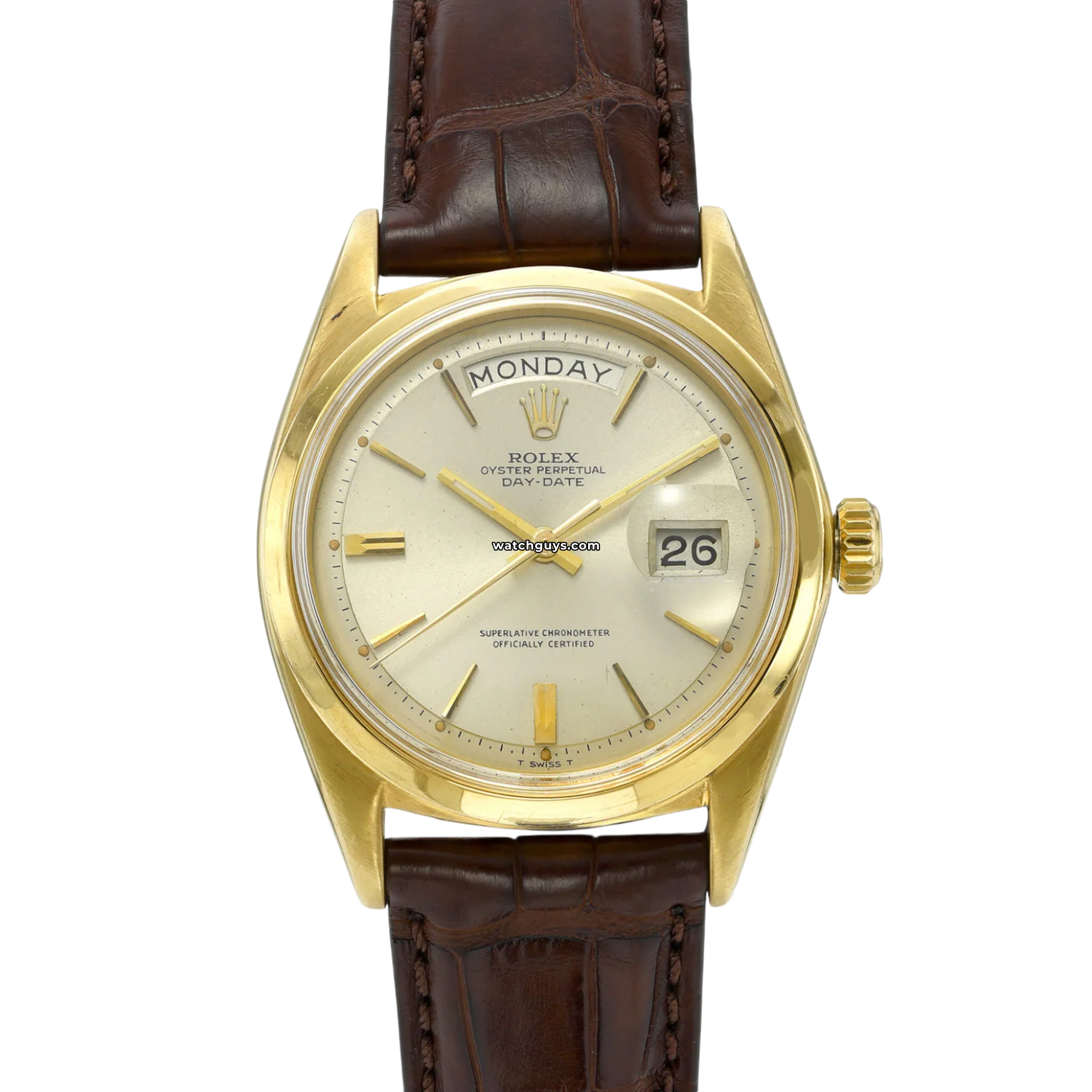 Authentic Rolex Day-Date 1802 18K Yellow Gold Men's Watch - Luxury Timepiece for Business & Formal Occasions