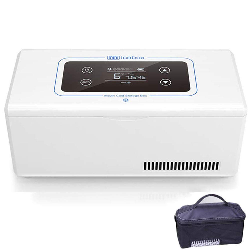 HPDOH Portable Insulin Cooler - Mini Travel Refrigerator for Medicine Storage (2-8°C) with USB Charging | 8-Hour Battery Life | Compact Design (220x100x90mm) for Car, Travel & Airplane Use | Perfect for Diabetics On-The-Go