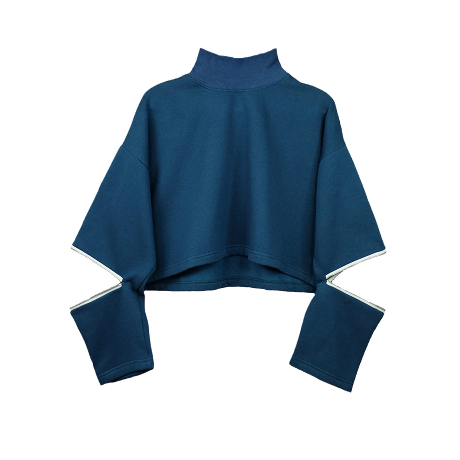 Fashion Women's Zip-Up Hoodie with Asymmetrical Design & Long Sleeves - Trendy Fall Casual Wear for Everyday Outfits | Perfect for Street Style, Coffee Dates & Weekend Errands