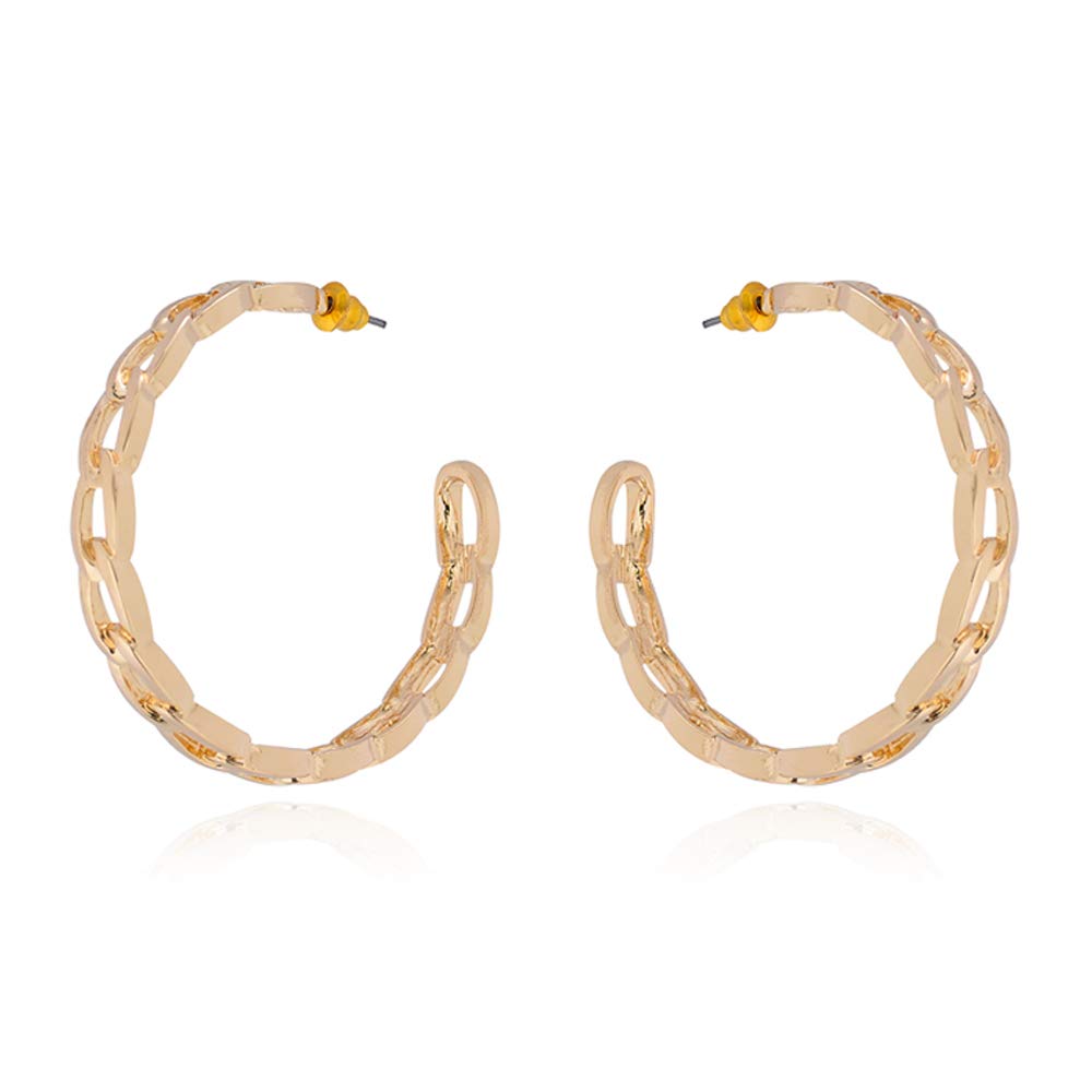 BEMI Classic Filigree Metal Cuff Hoop Earrings for Women - Elegant Bar Style Big Hoops, Perfect Birthday Gift for Her | Great for Parties, Weddings & Date Nights