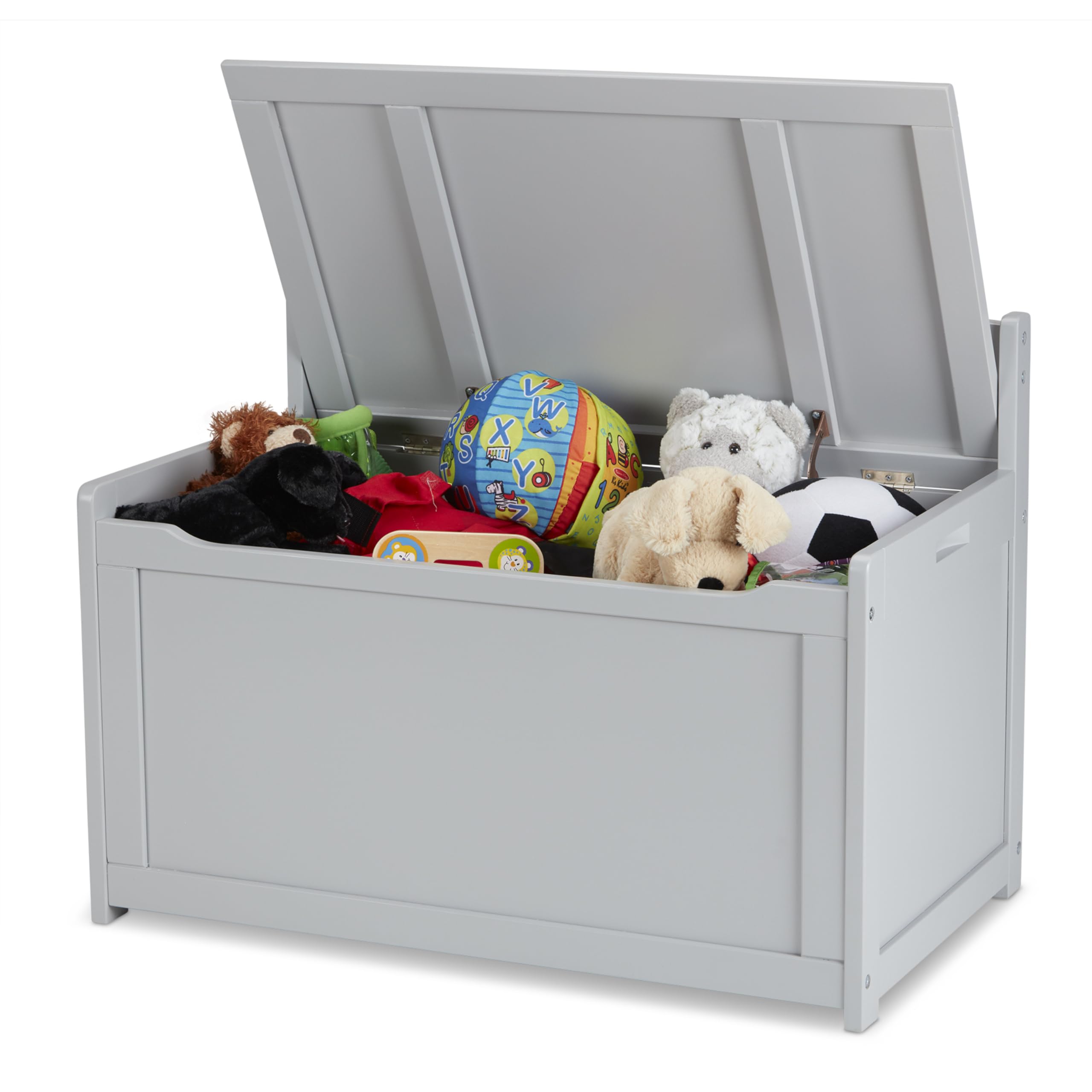 Melissa & Doug Wooden Toy Storage Chest - Gray - Organize Kids' Toys, Books & Clothes - Perfect for Nursery, Playroom & Bedroom Organization