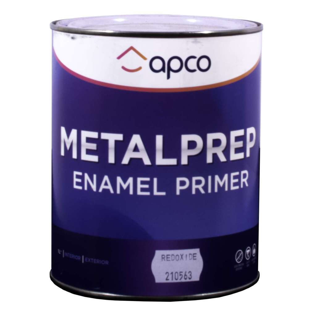 Apco MetalPrep Anti Rust Enamel Primer Red 1L - High Performance Rust Preventive Paint for Metal Surfaces - Ideal for Automotive, Industrial Equipment & Outdoor Metal Protection