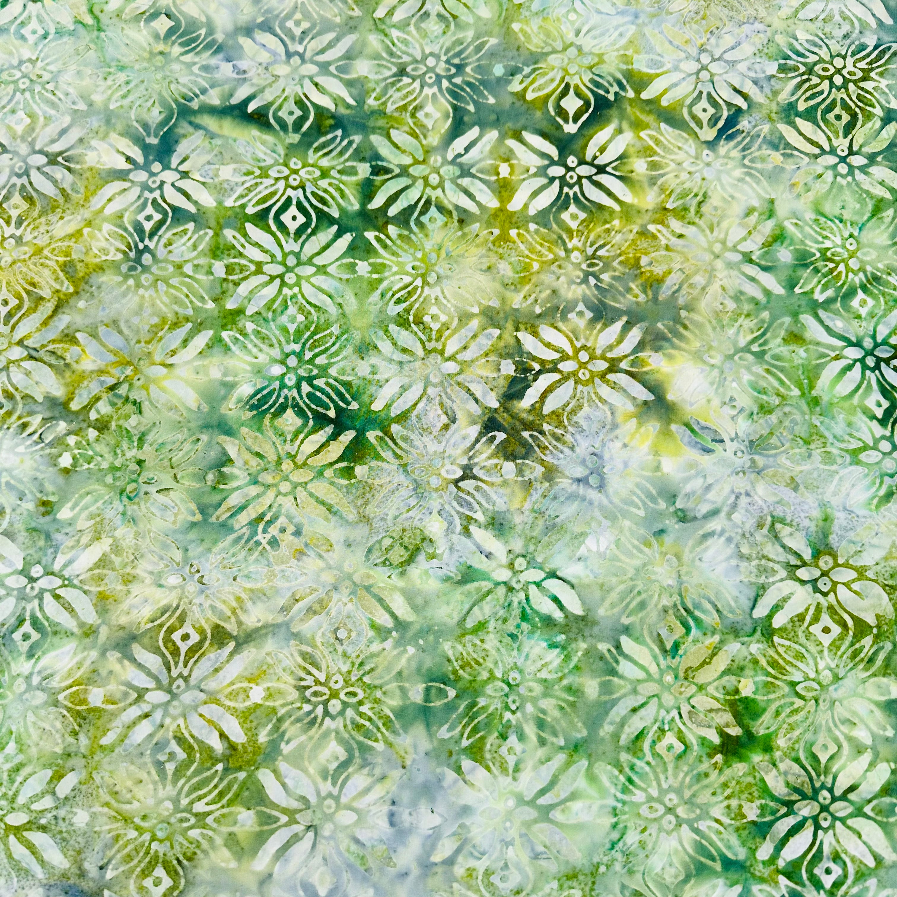 Batik Fabric Backing BA 108 1940 Green - Premium Cotton Batik for Quilting, Crafts & Home Decor