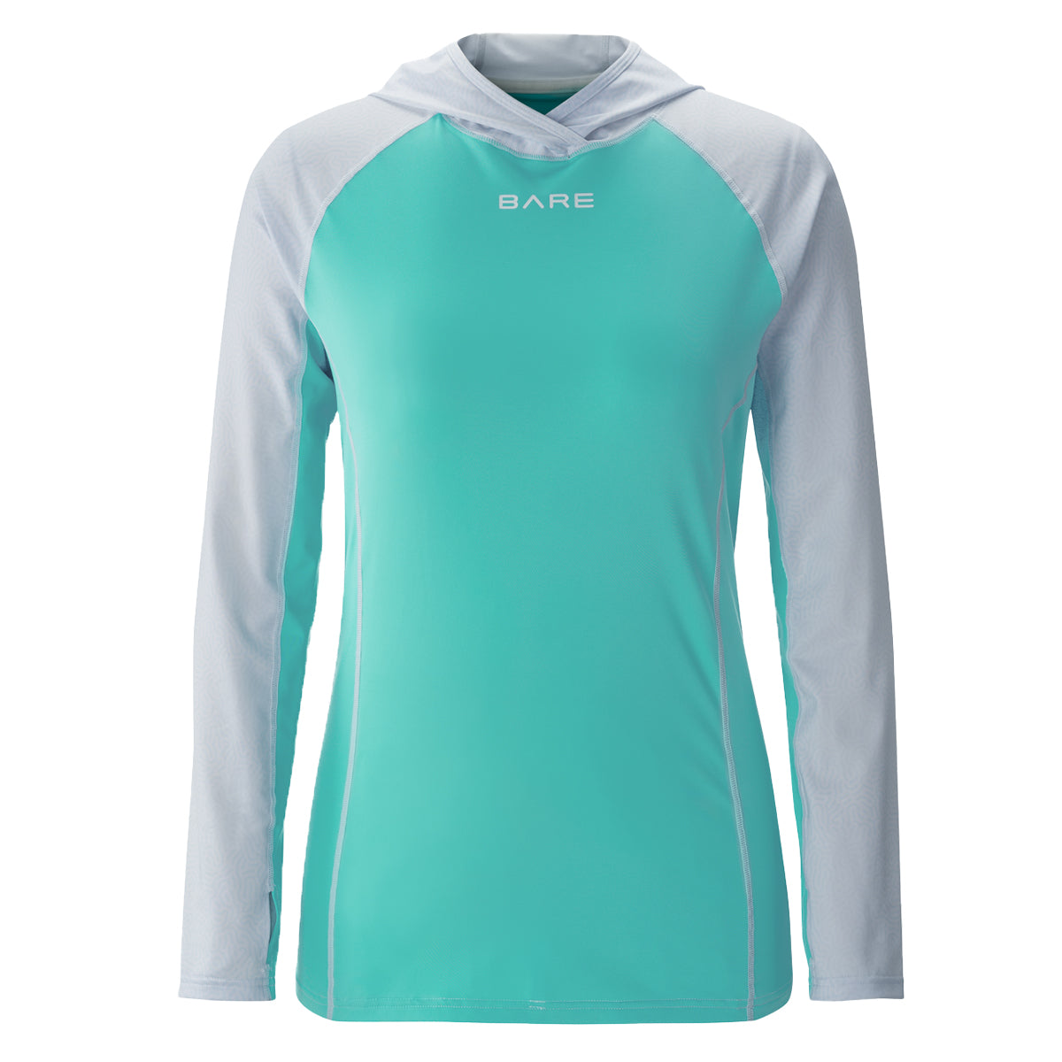 Bare Eclips Women's UPF 50+ Hooded Rash Guard Swim Shirt - Sun Protection for Surfing, Swimming & Beach Activities