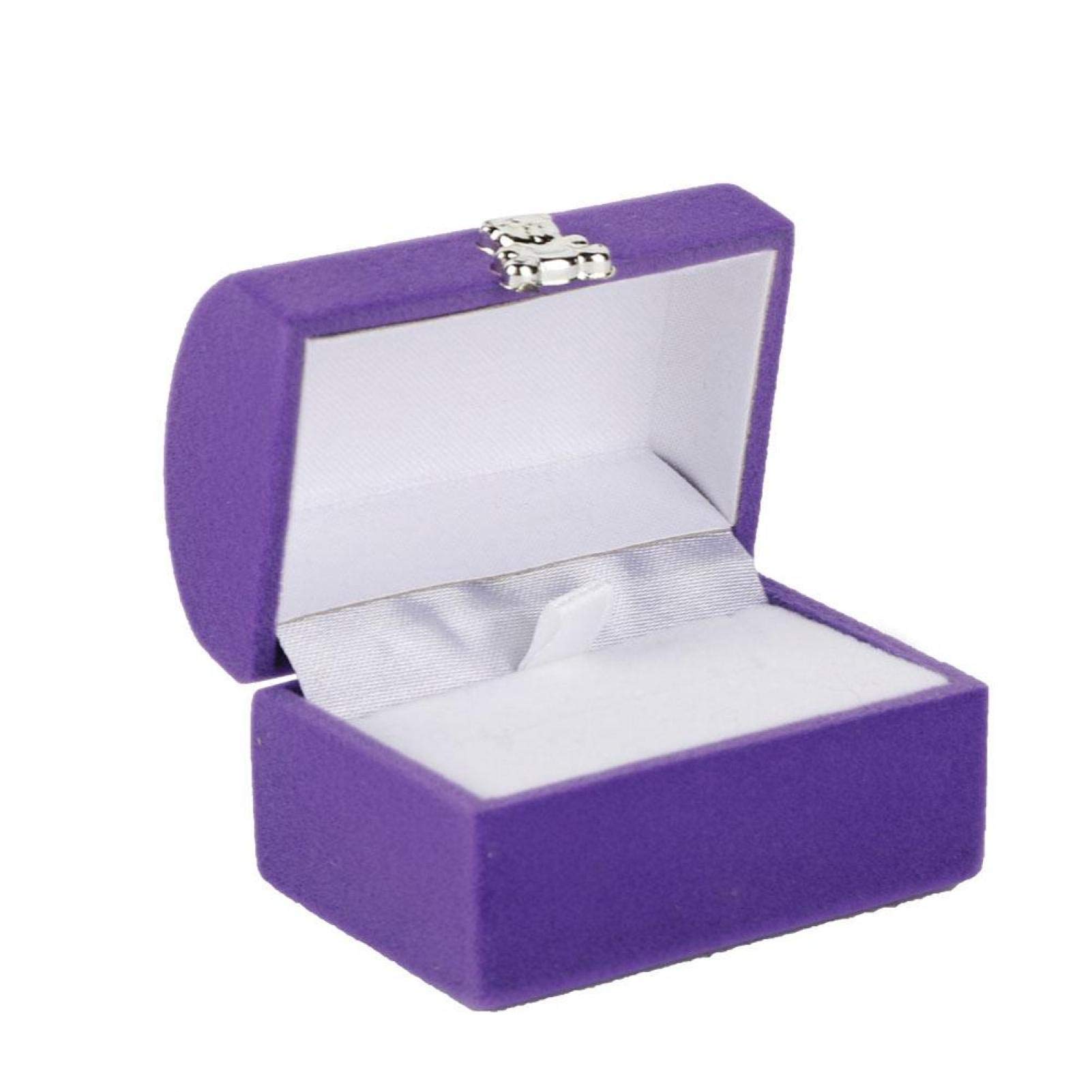 Brrnoo Jewelry Ring Display Box - Elegant Pendant Gift Storage Case for Proposal, Engagement & Wedding Rings (Purple) | Perfect for Jewelry Shops, Proposals & Wedding Gift Presentation