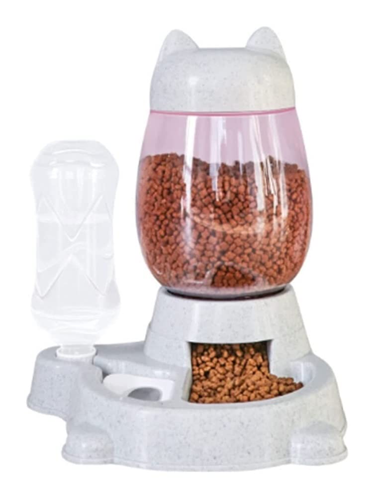 AALINAA 2.2L Automatic Pet Water Dispenser & Food Feeder - Unplugged Cat Dog Drinking Bowl with Large Capacity - Perfect for Home, Office, Travel & Multi-Pet Households