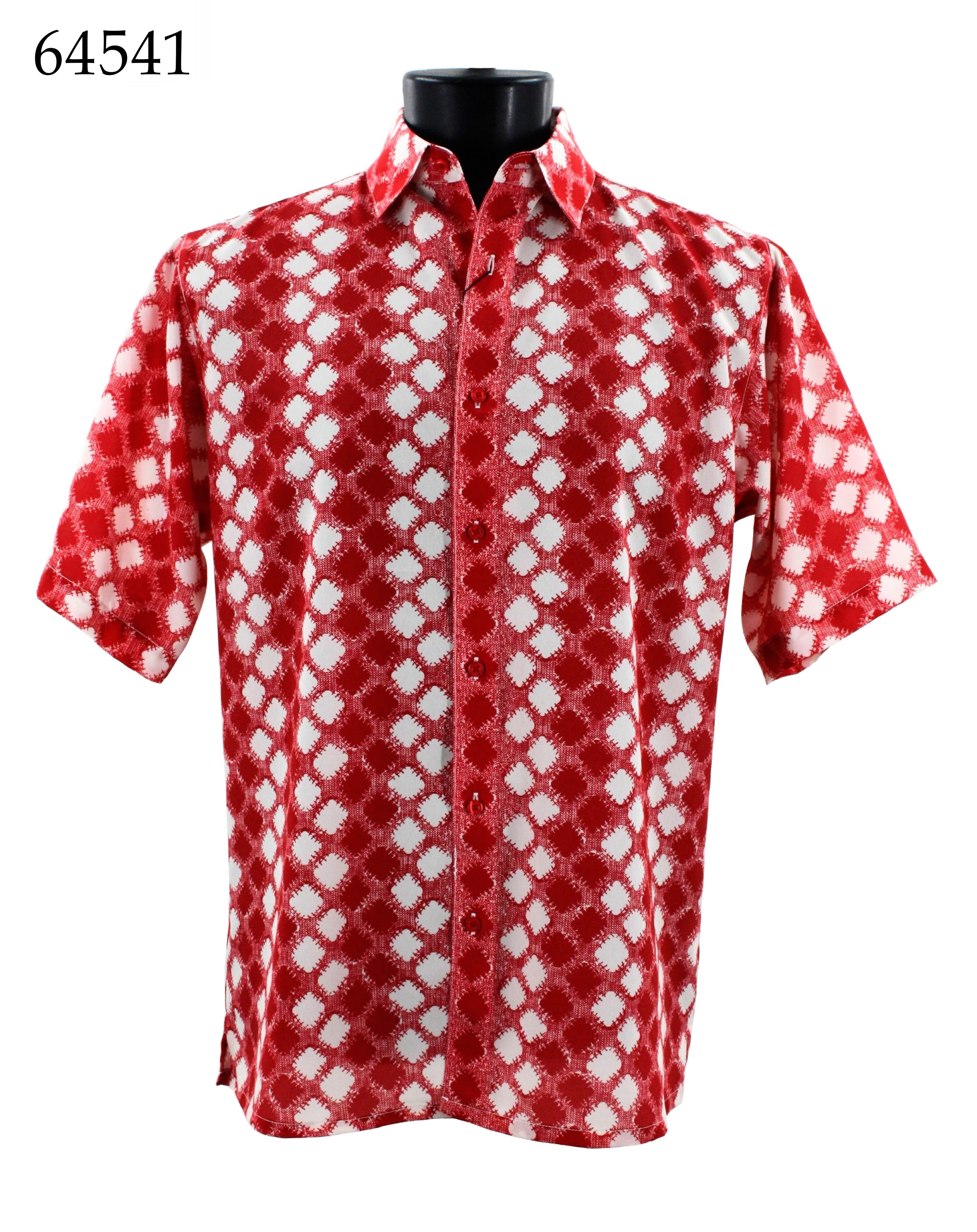 Bassiri Men's Short Sleeve Casual Shirt 64541 - Comfortable Breathable Button Down Top for Summer, Work & Outdoor Activities