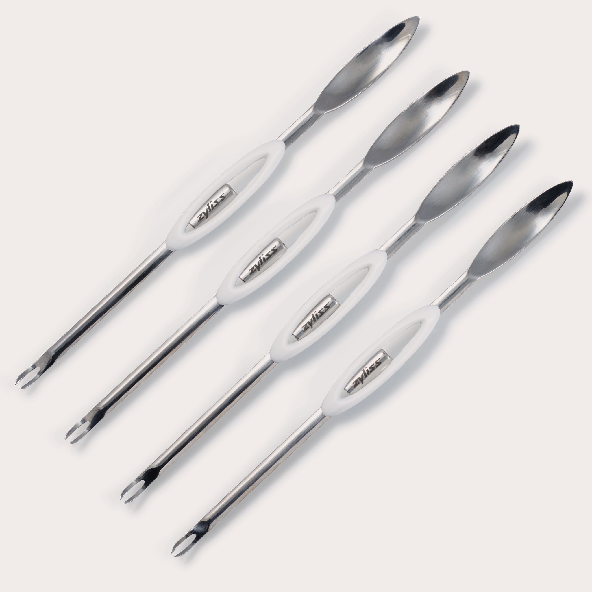 Zyliss Stainless Steel Seafood Picks Set of 4 - Crab Lobster Shrimp Shell Crackers with Ergonomic Handles for Seafood Lovers & Home Chefs - Perfect for Crab Feasts, Seafood Boils & Dinner Parties