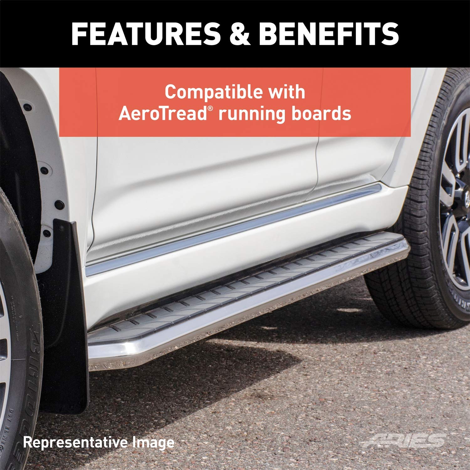 Aries Aerotread Bracket Kit - Heavy Duty Truck Accessories for Off-Road & Towing | Perfect for Pickup Trucks, SUVs & Commercial Vehicles