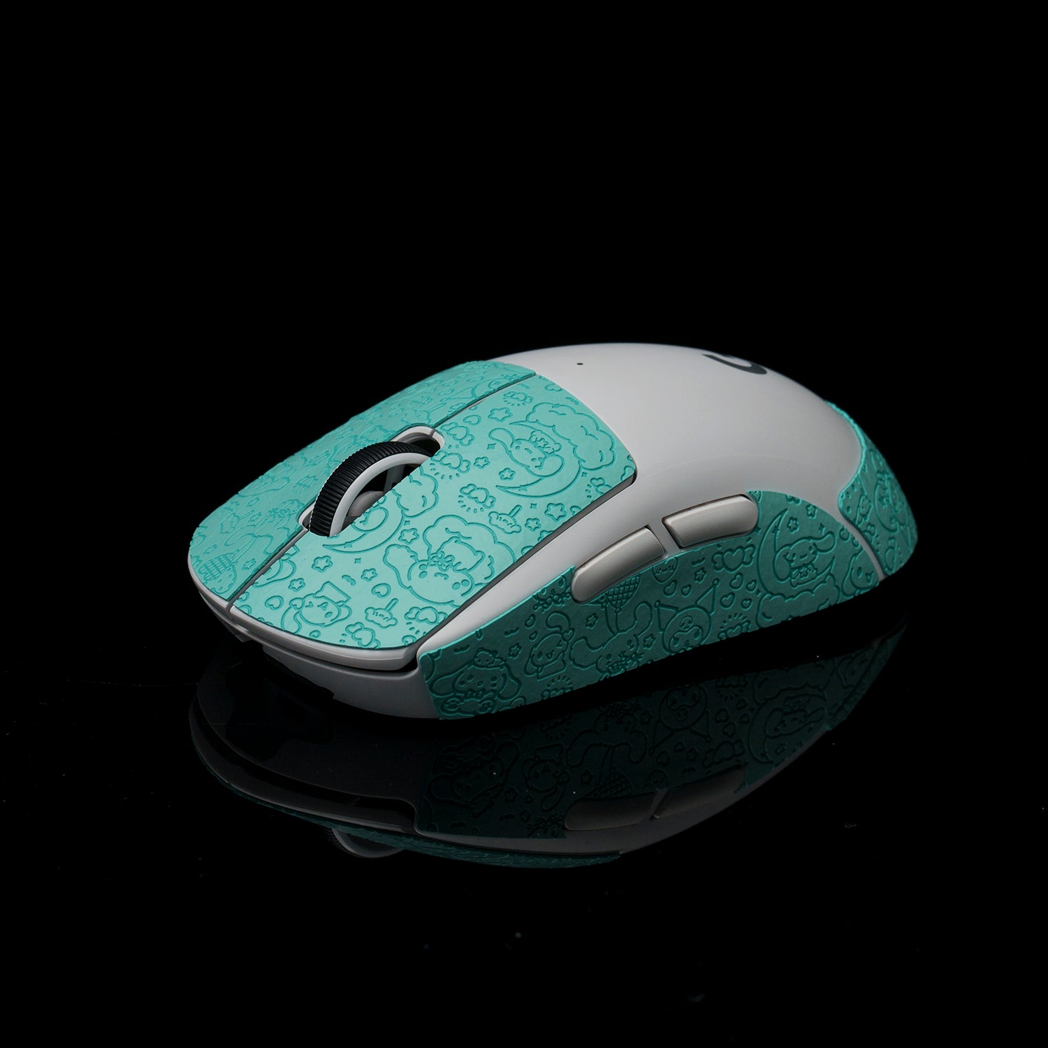 BT.L Mouse Grip V4 for Logitech G Pro X Superlight & Superlight 2 - Non-Slip Gaming Grip Tape with Cartoon Design in Tiffany Blue | Perfect for FPS, MOBA & Esports Tournaments