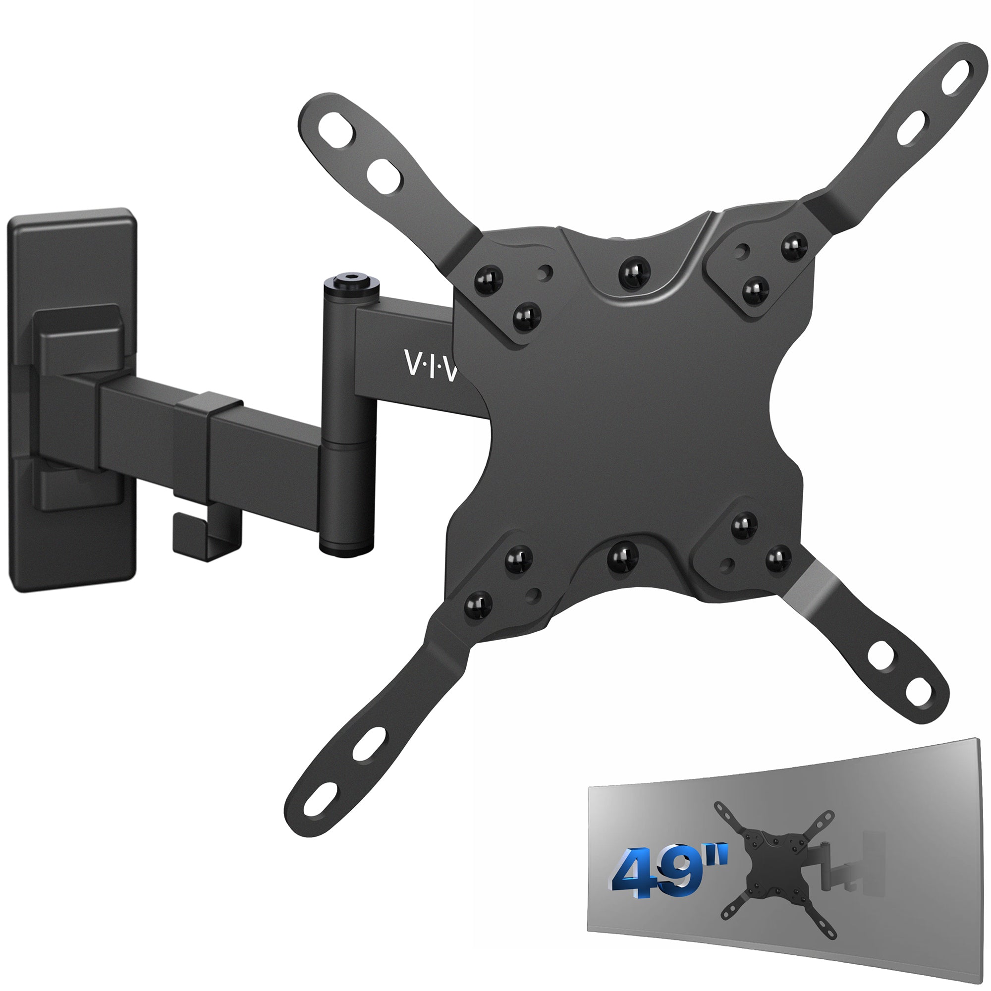 Ultrawide Monitor Wall Mount Bracket for 49-Inch Screens - Heavy Duty VESA 100x100 & 200x200 - Perfect for Home Office, Gaming & Workspace Setup