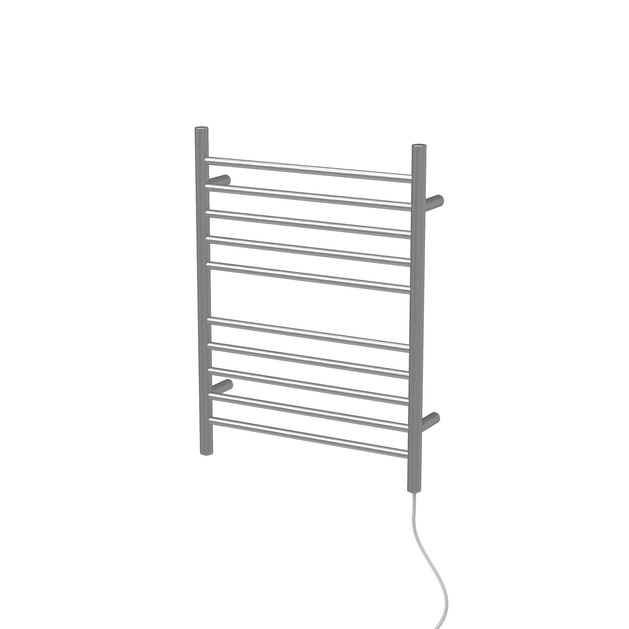 Amba Radiant Straight RWP-SB 10-Bar Plug-in Heated Towel Warmer in Brushed Nickel - Perfect for Bathrooms, Spas & Luxury Home Decor